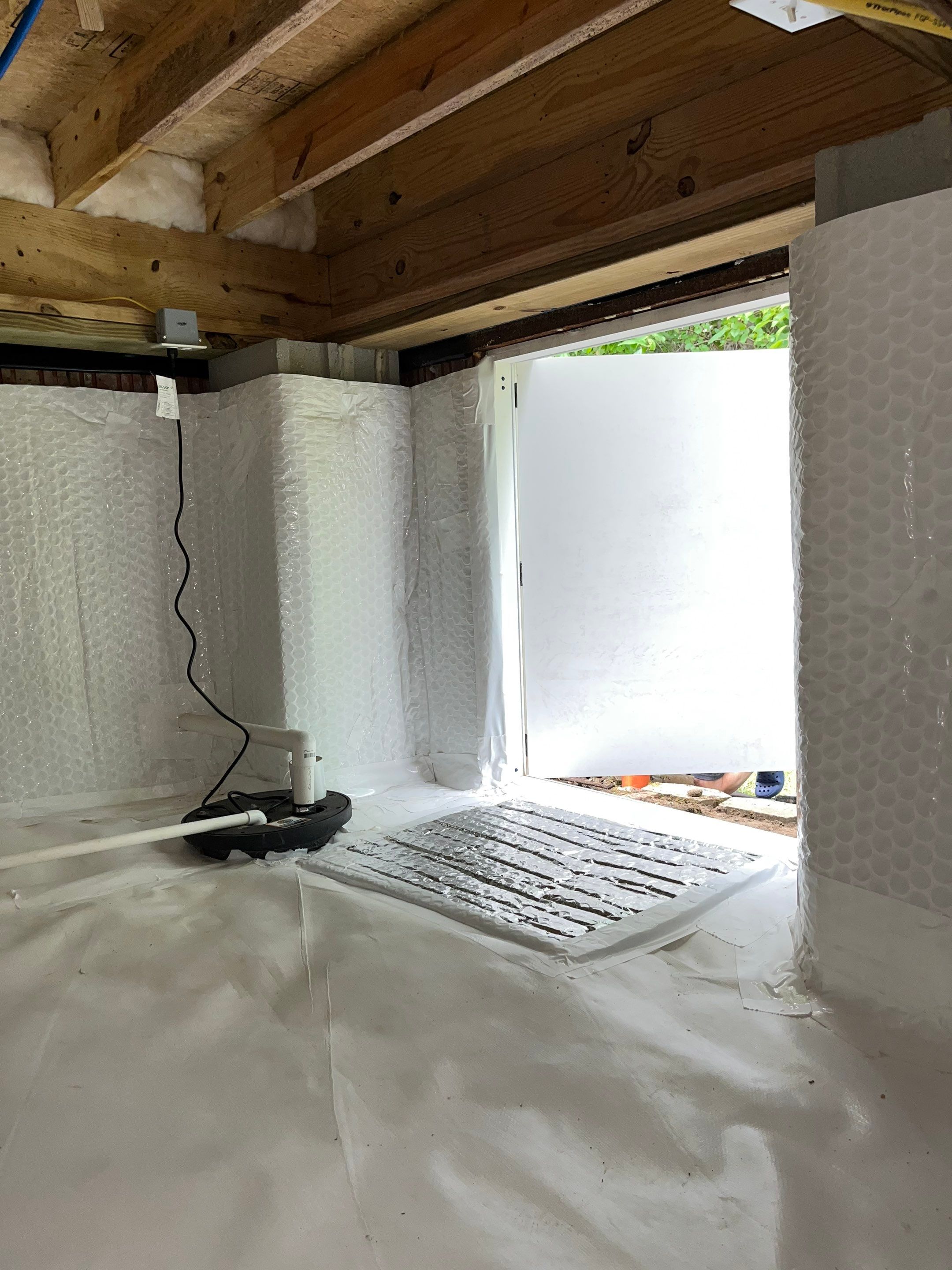 Impact Choice Encapsulation with French Drain, Mold Removal, and Crawlspace Door by Impact Crawlspace