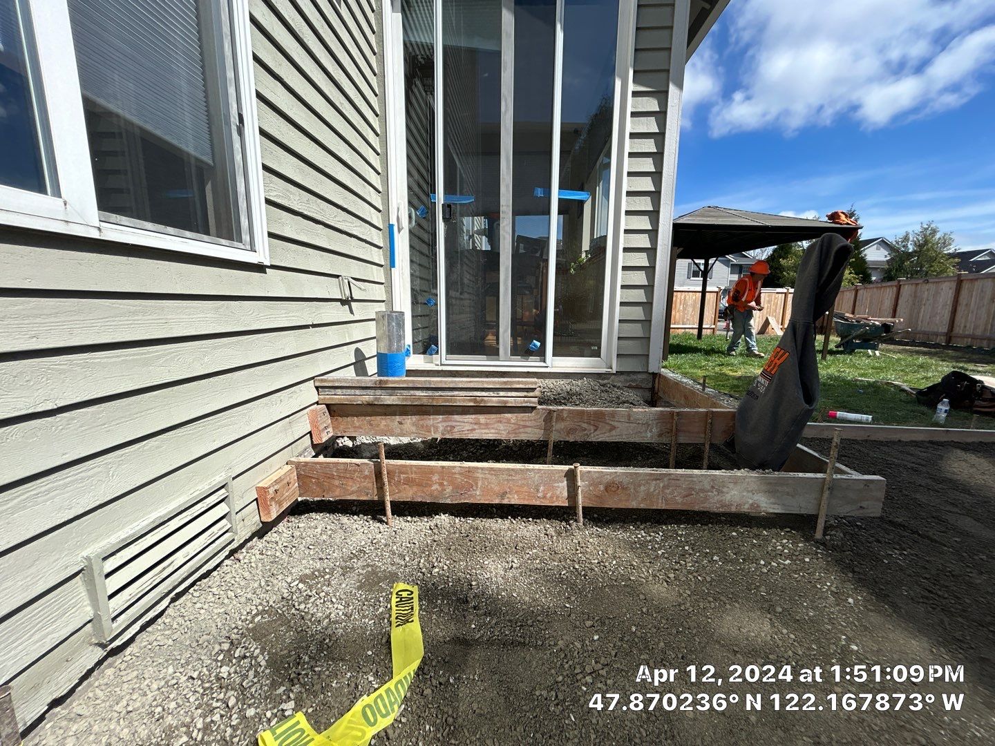 Benedict | Stamped Concrete Back Patio by Jireh Asphalt & Concrete Inc 