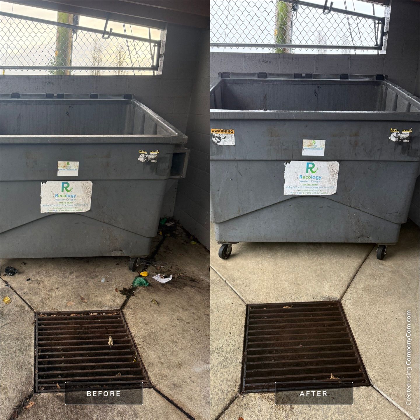 Concrete Comeback: Dumpster Pad Power Washing by Rolling Suds of Oregon Coast – Salem