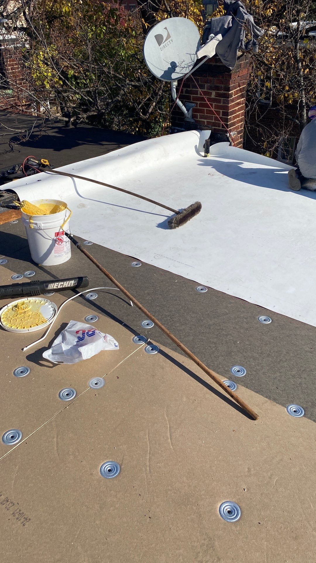 Alexandria: Residential Flat Roof Replacement with Mule Hide TPO Membrane by RM Banning, Inc.