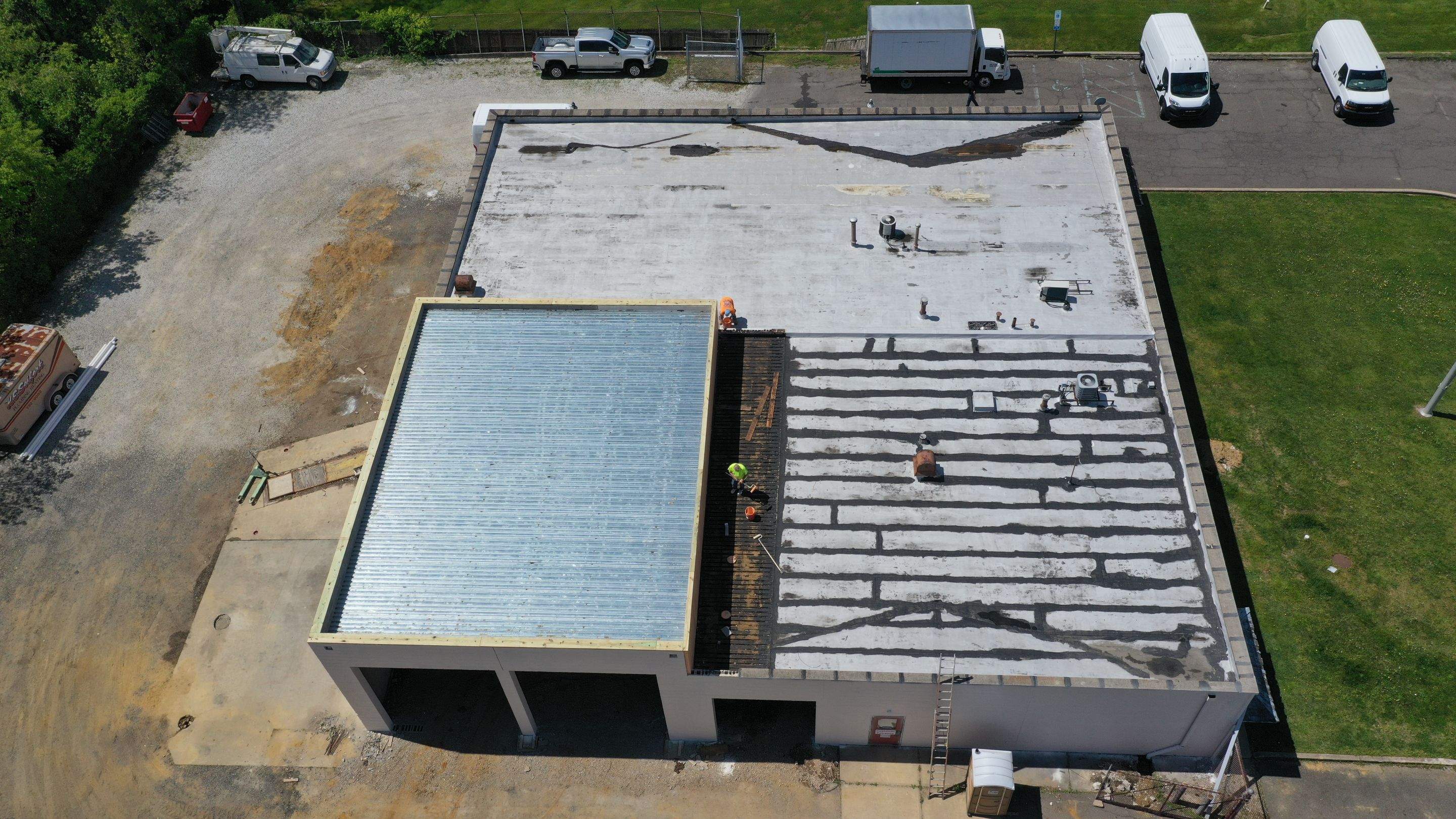 Commercial Roofing Installation using GAF TPO by All Site Roofing