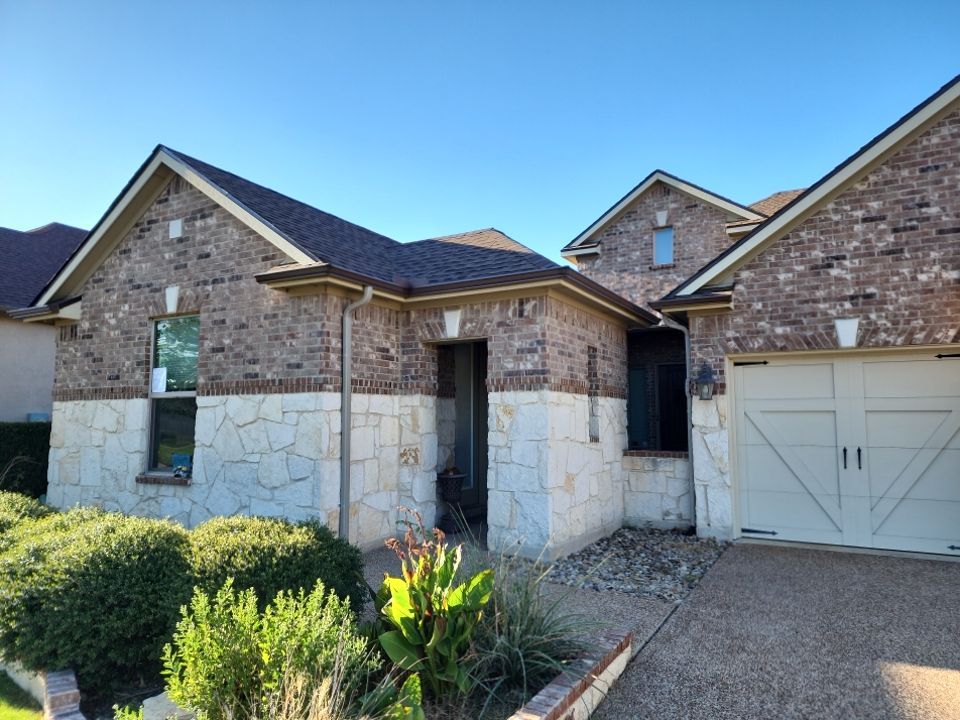 Insurance Claim Roof and Gutters using GAF Timberline HD Barkwood by Tex-Line Roofing