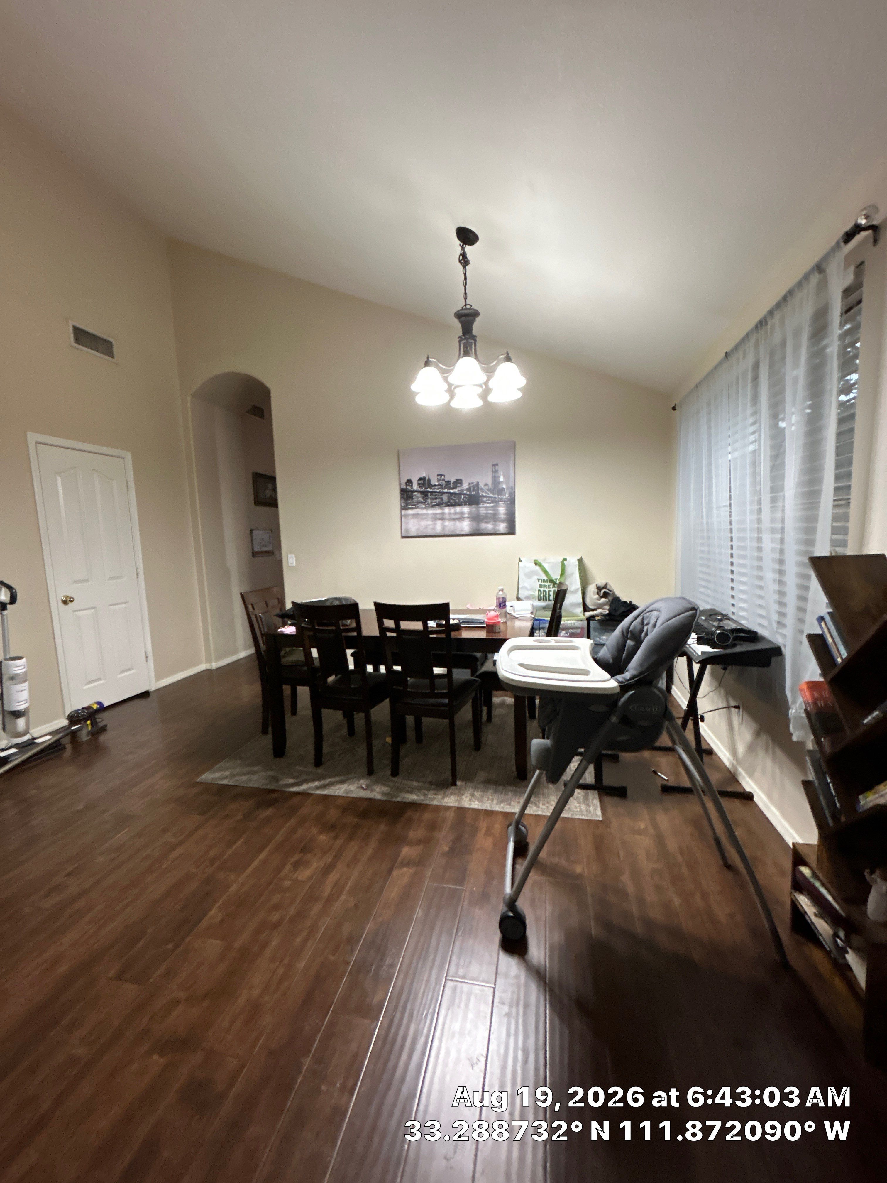 Modern Dining Room Flooring and Lighting Upgrade in Chandler by CompanyCam Sales Demo