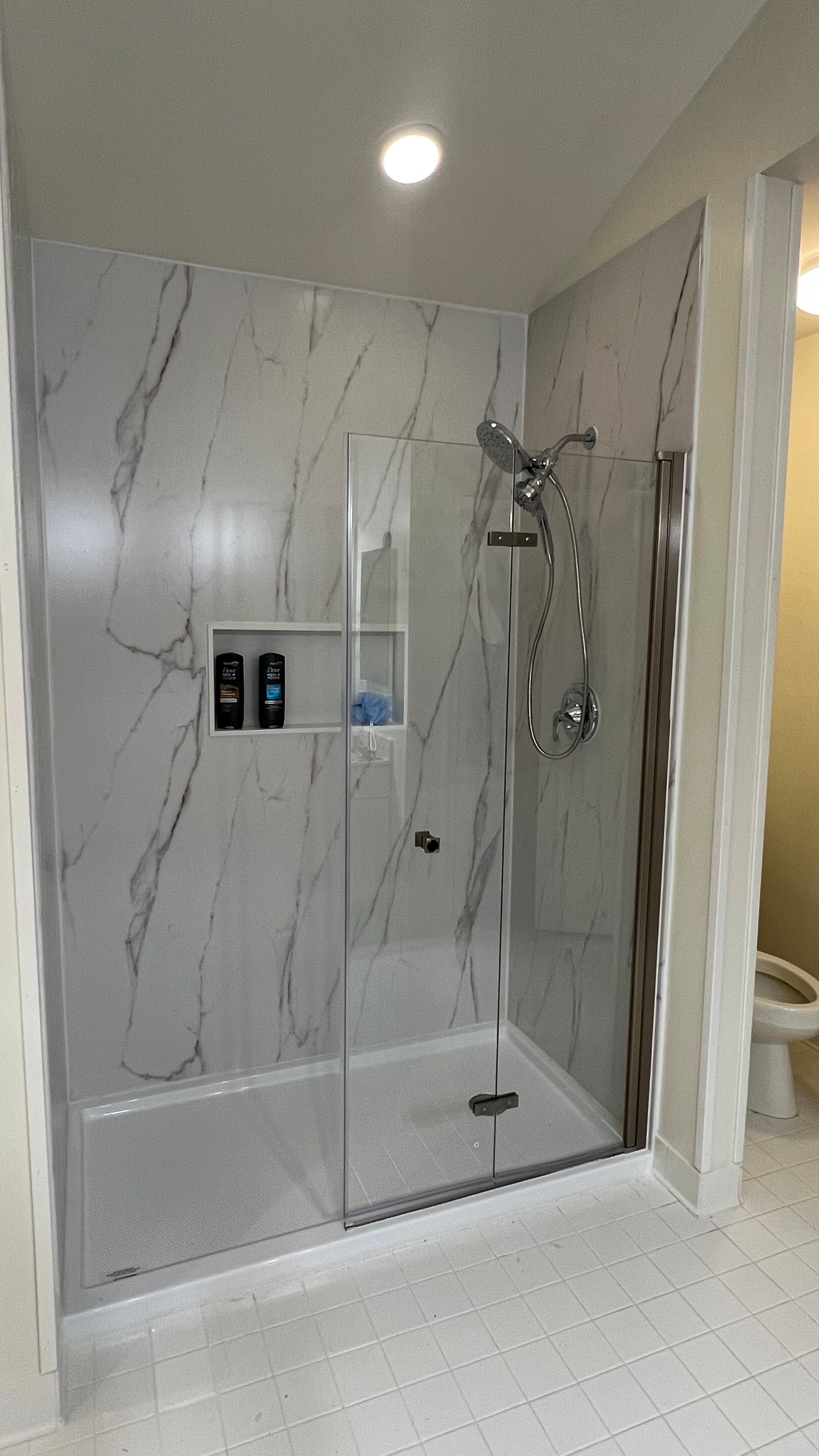 Primary Stand Up Shower Remodel - Columbia, MD by Remodel Now