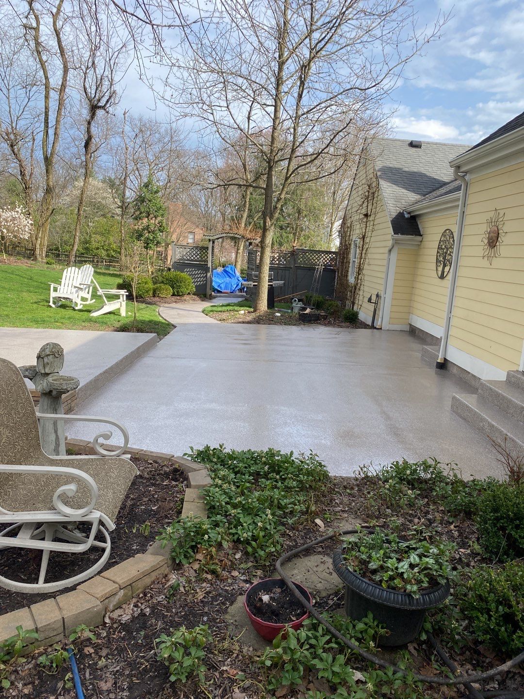 Large Patio + Garage Project in Pittsburgh by Floors in a Day, Inc