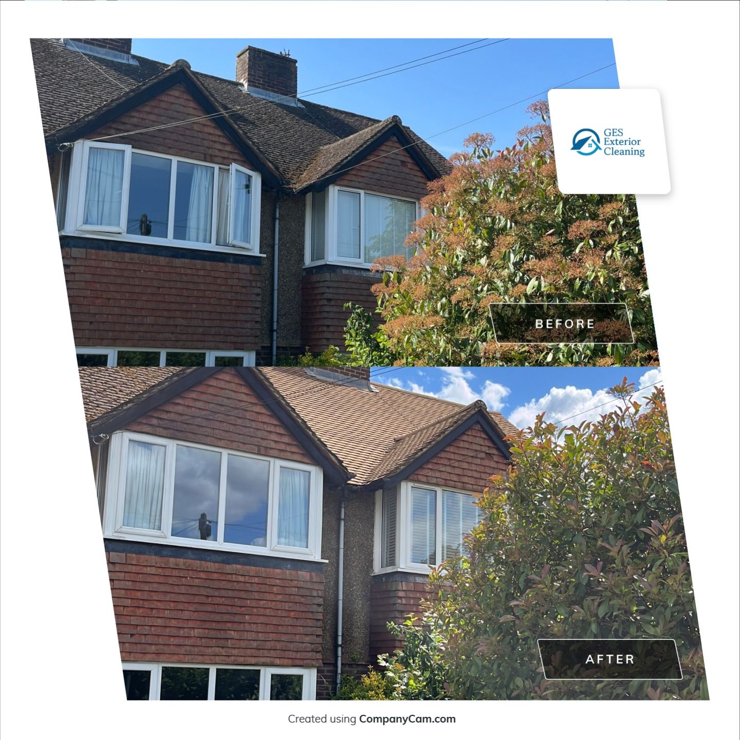 Roof Clean  - Moss Removal - Gutter Clean using Honda 15lpm Low Pressure Washing Machine by Ges Exterior Cleaning ltd