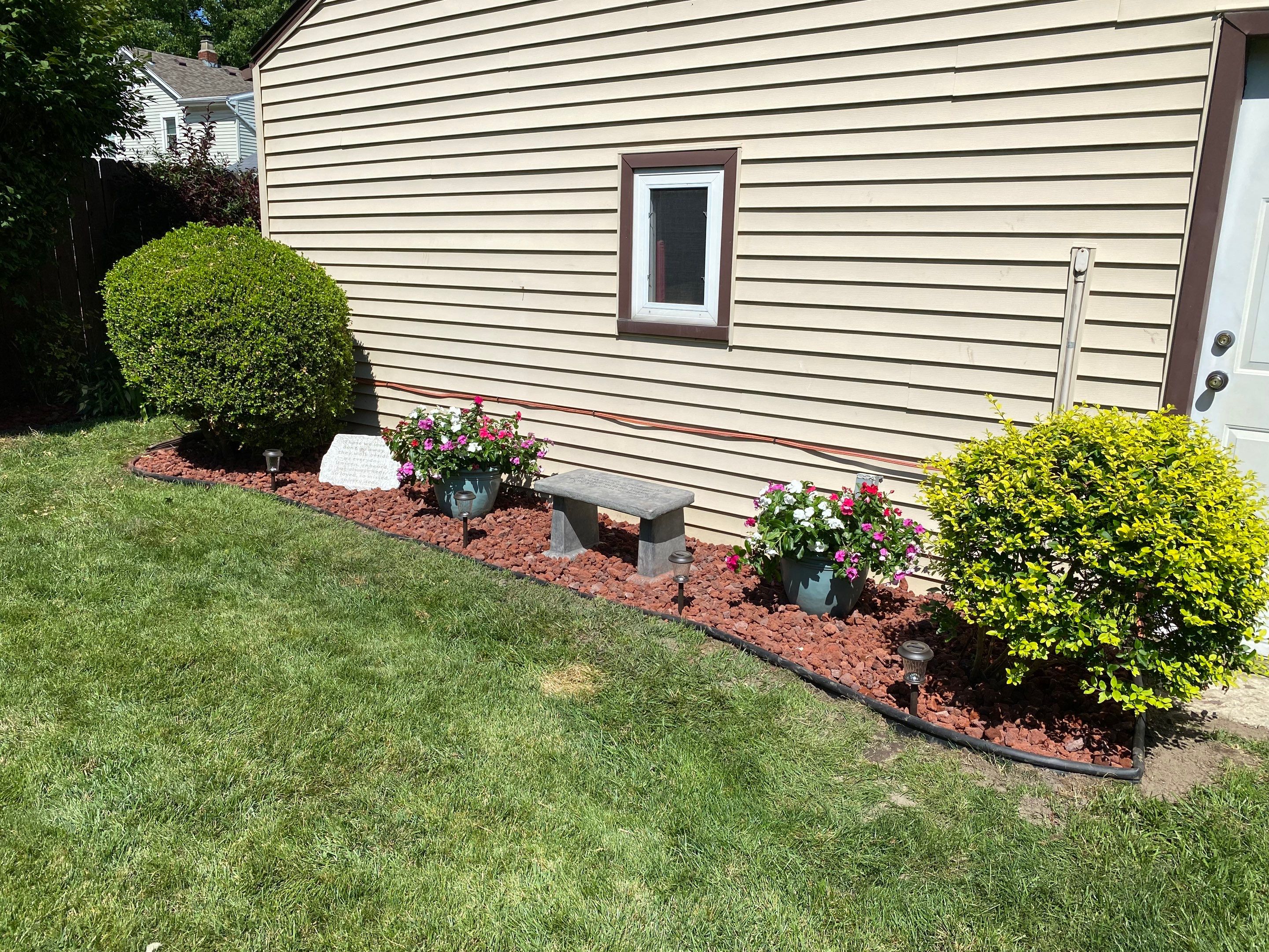 Memorial Garden Install by Elm Rose Gardens