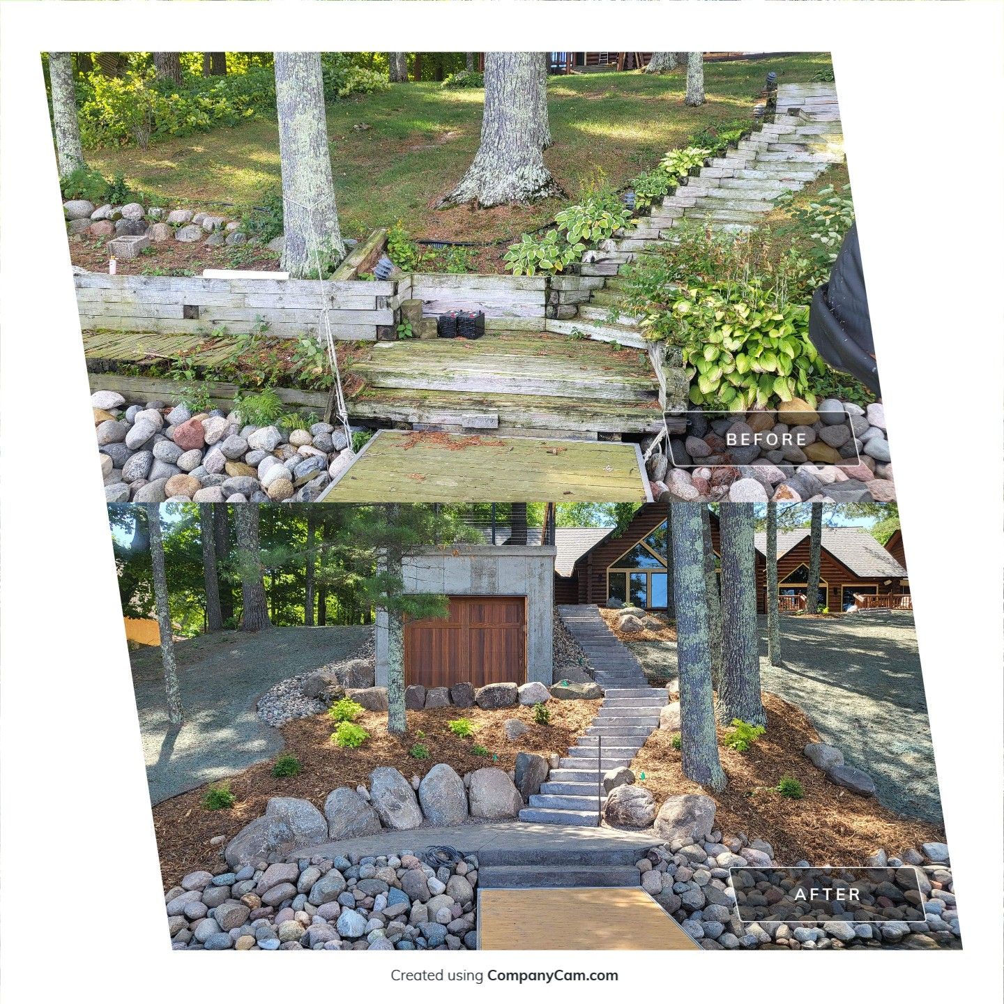 Steps, Boulder Walls by Balsam Lake Pro Lawn