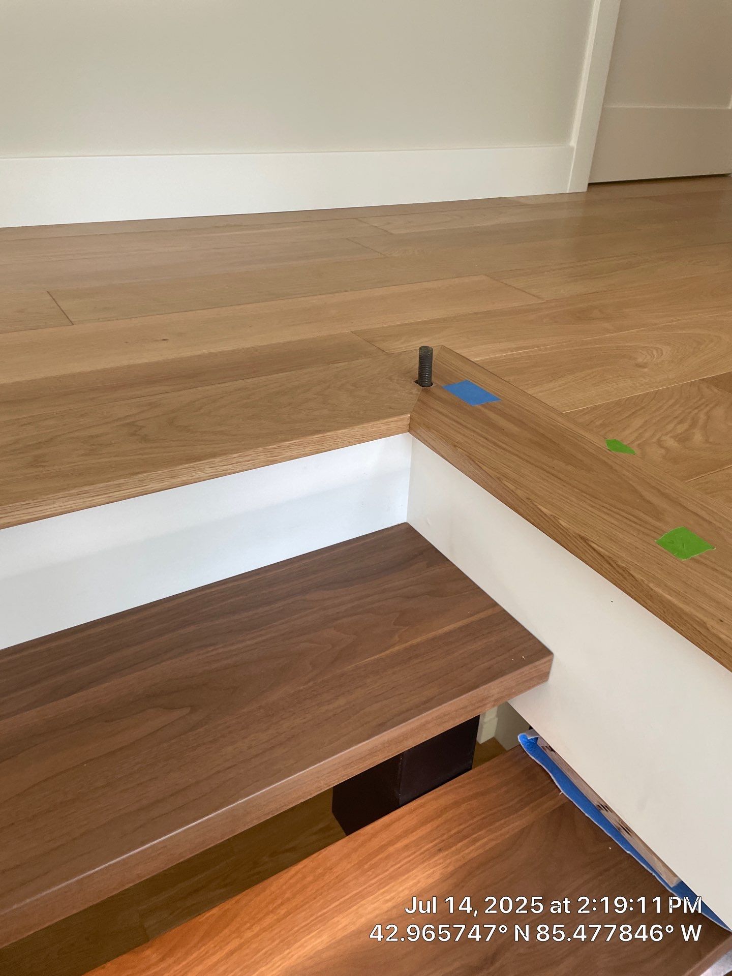 Engineered European White Oak with Matching Custom Stair Nose by RTBaldwin Hardwood Floors