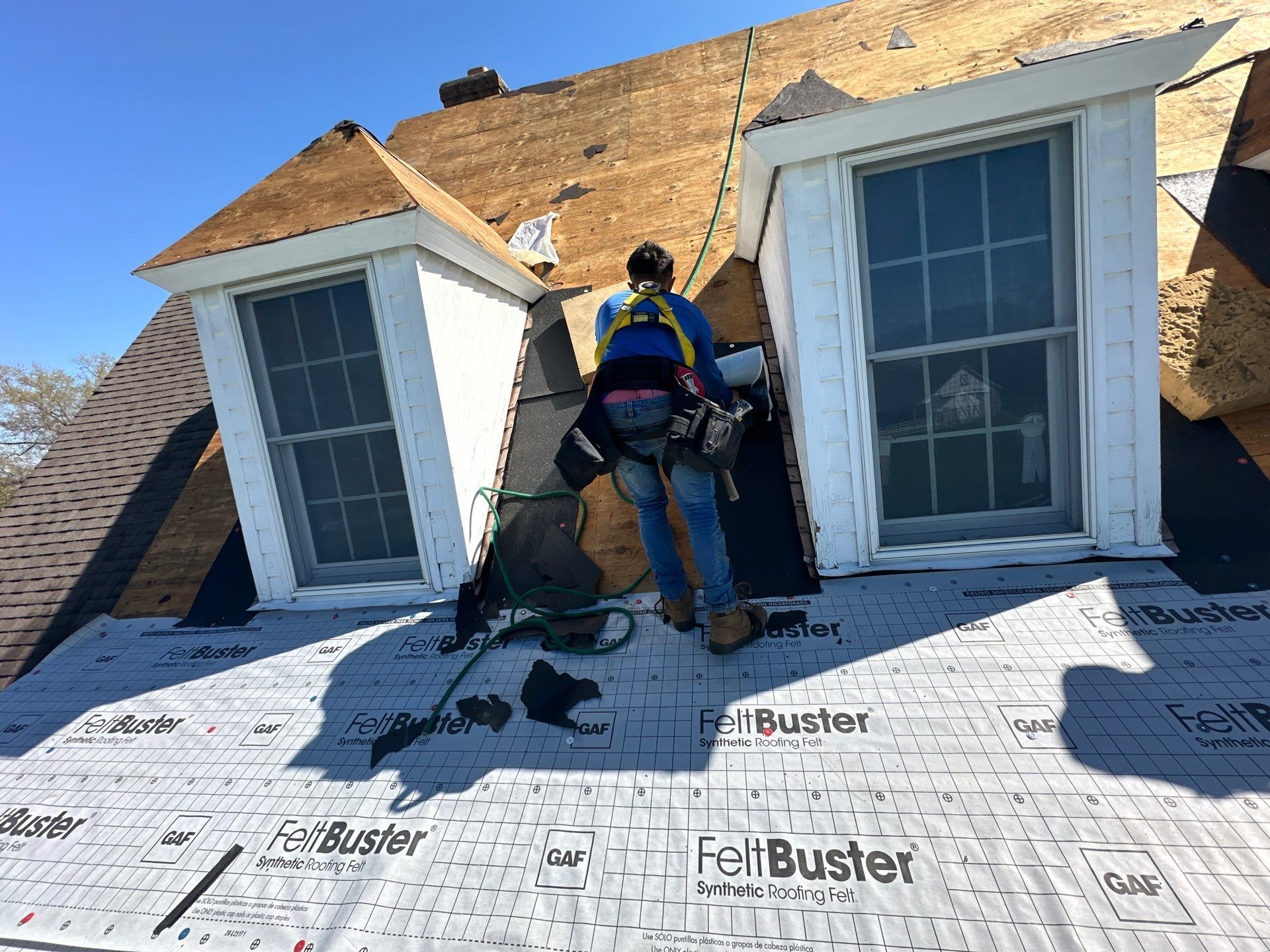 Residential Roofing Installation using Timberline HDZ Shingles - Barkwood by RoofX 