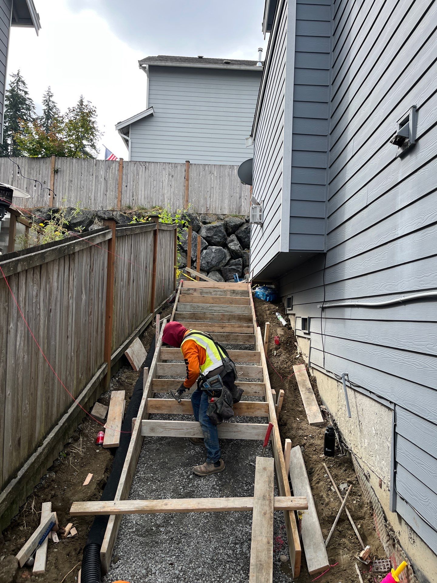 Jireh Outdoor Projects | Concrete Stair Repair and Retaining Wall by Jireh Asphalt & Concrete Inc 