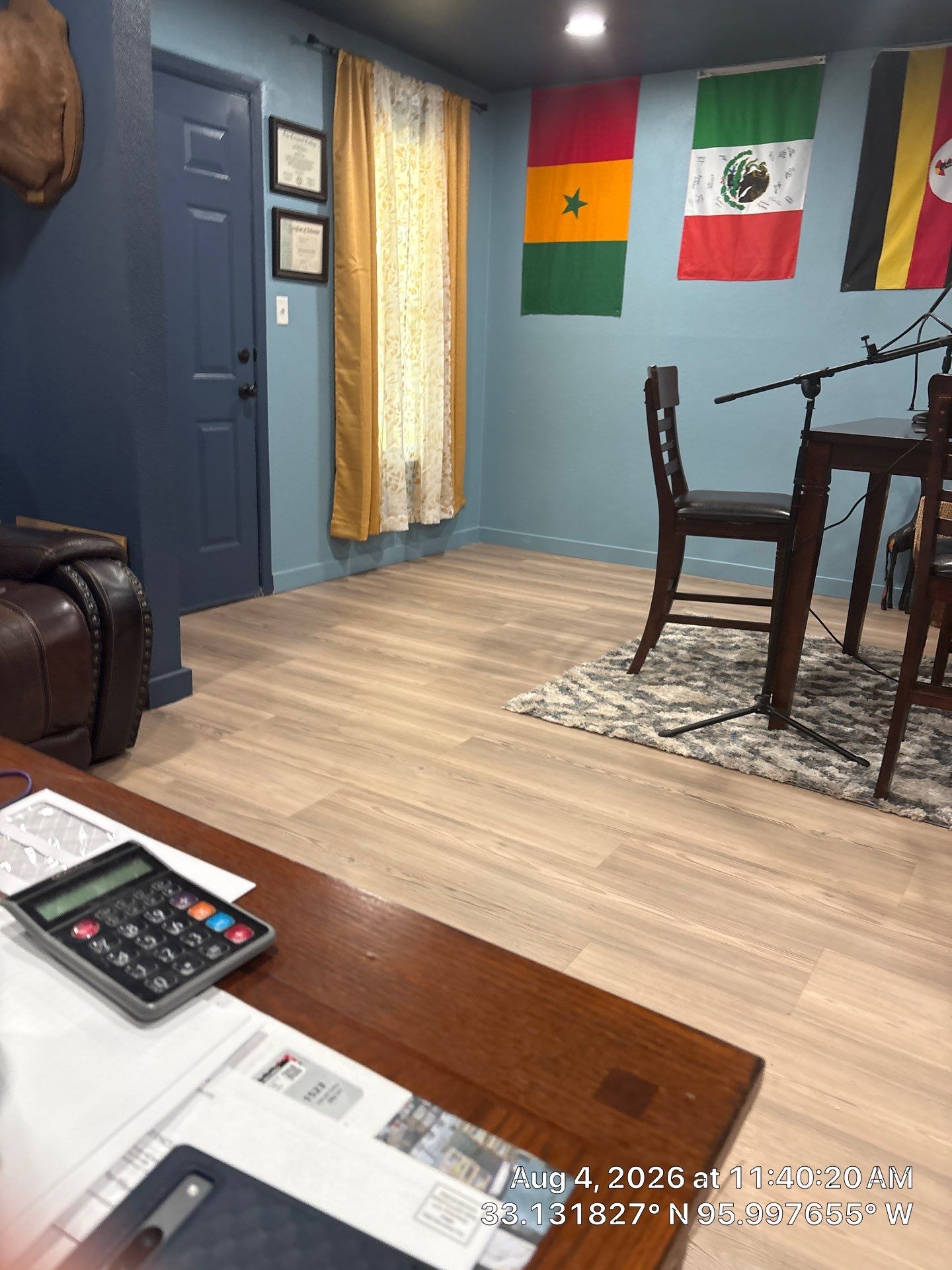 Home Office Transformation with Light Wood Grain Vinyl Plank Flooring in Campbell by CompanyCam Sales Demo