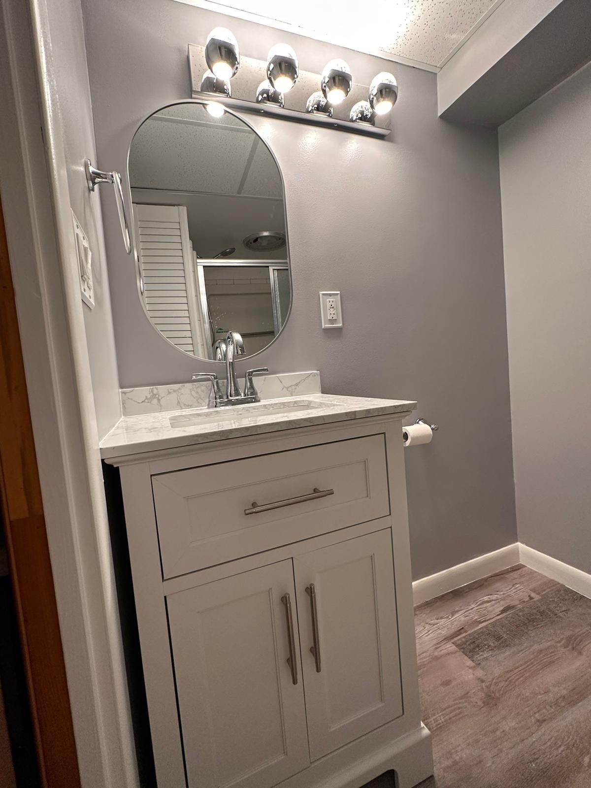 Bathroom Remodel using Drywall by Home Concepts Construction
