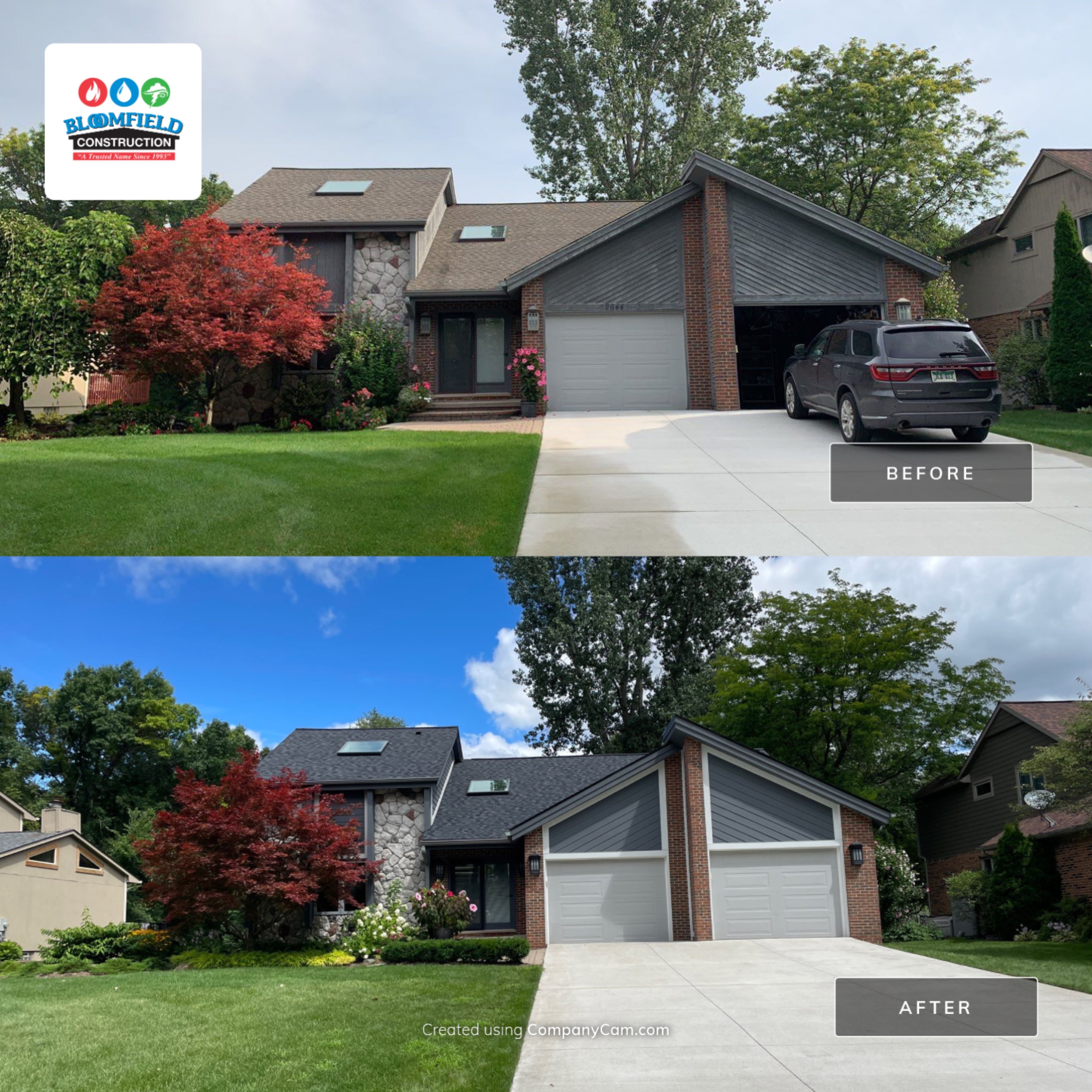 Roof & Siding Replacment using Certainteed Landmark Pro & James Hardie Siding by Bloomfield Construction & Restoration