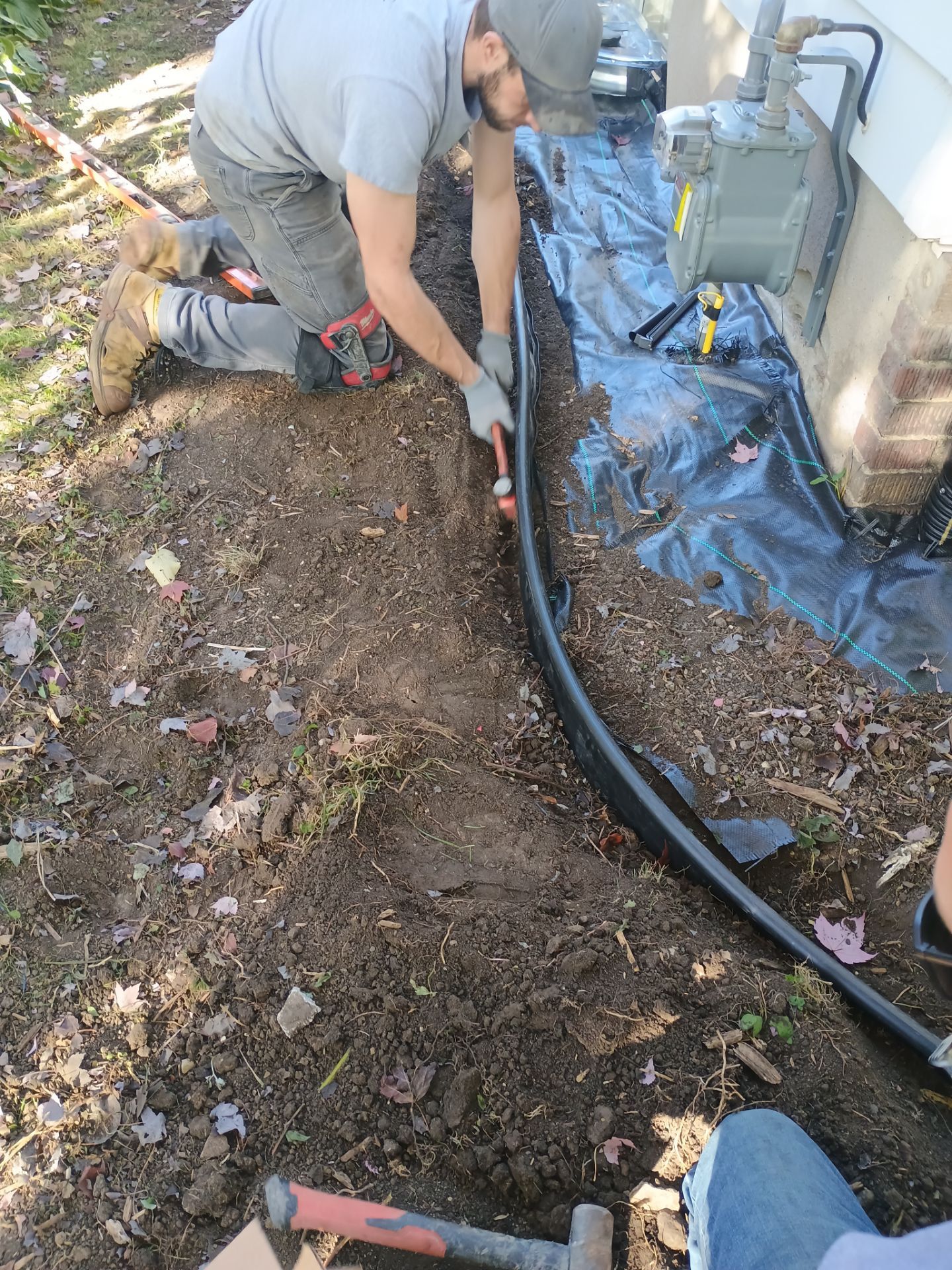 French Drain Installation for Michael by Waterproofing Northeast