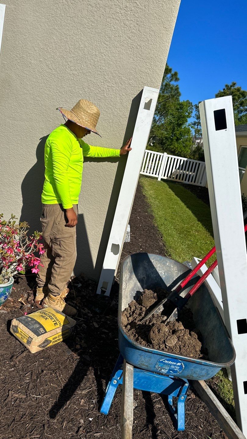 Vinyl Semi Privacy Installation using Vinyl Semi Privacy by Asap fence and gates, LLC
