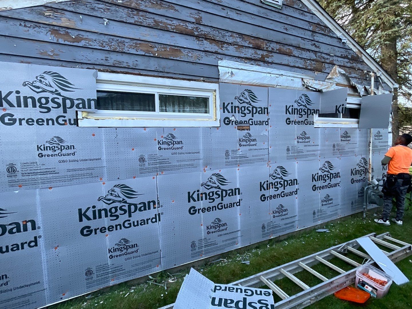 Siding Installation using Alside Charter Oak Siding  by Pro Home Services Inc