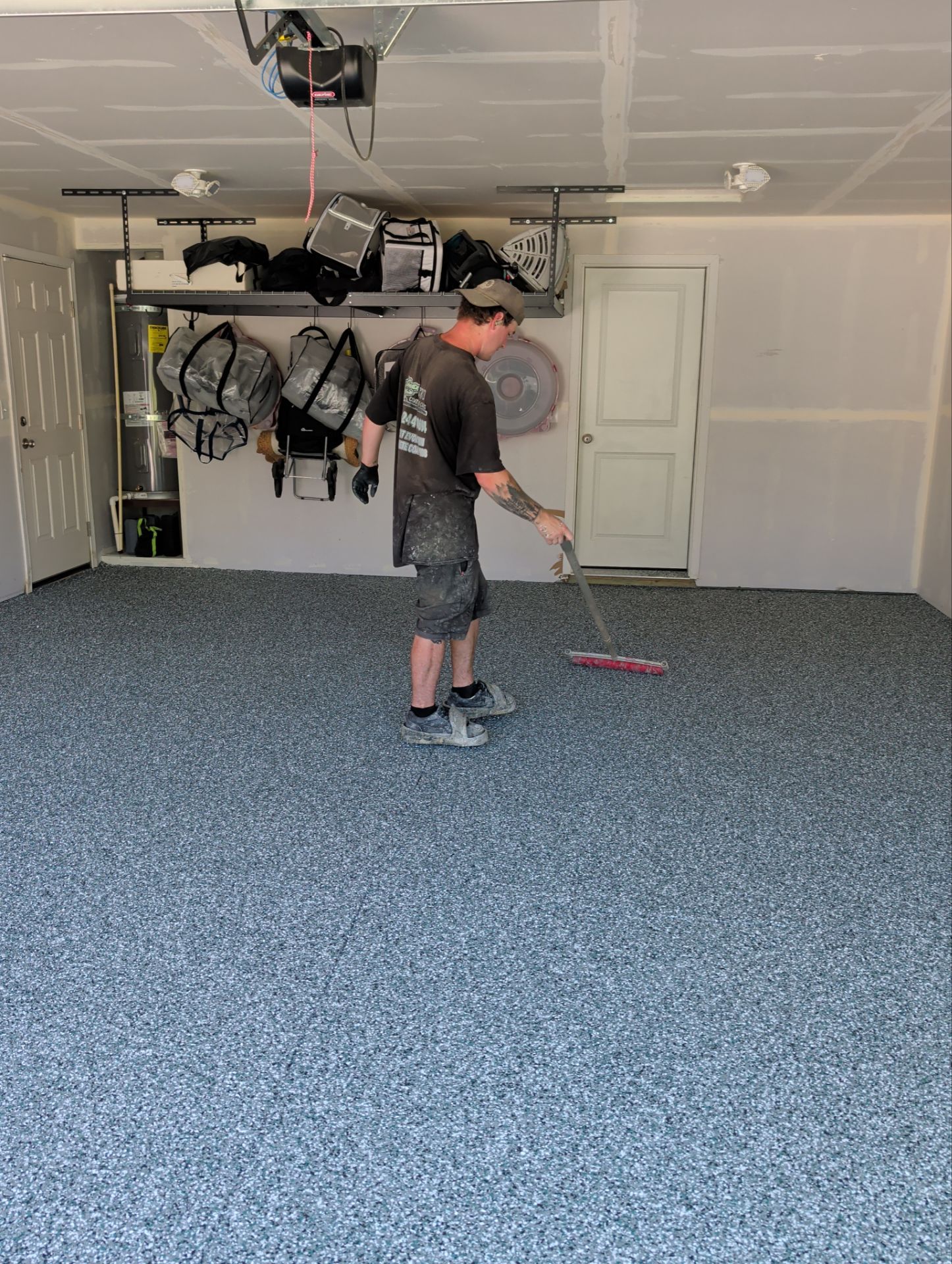 Residential Garage and Entryway Epoxy Floor Transformation in Spokane by Croc Coatings, LLC