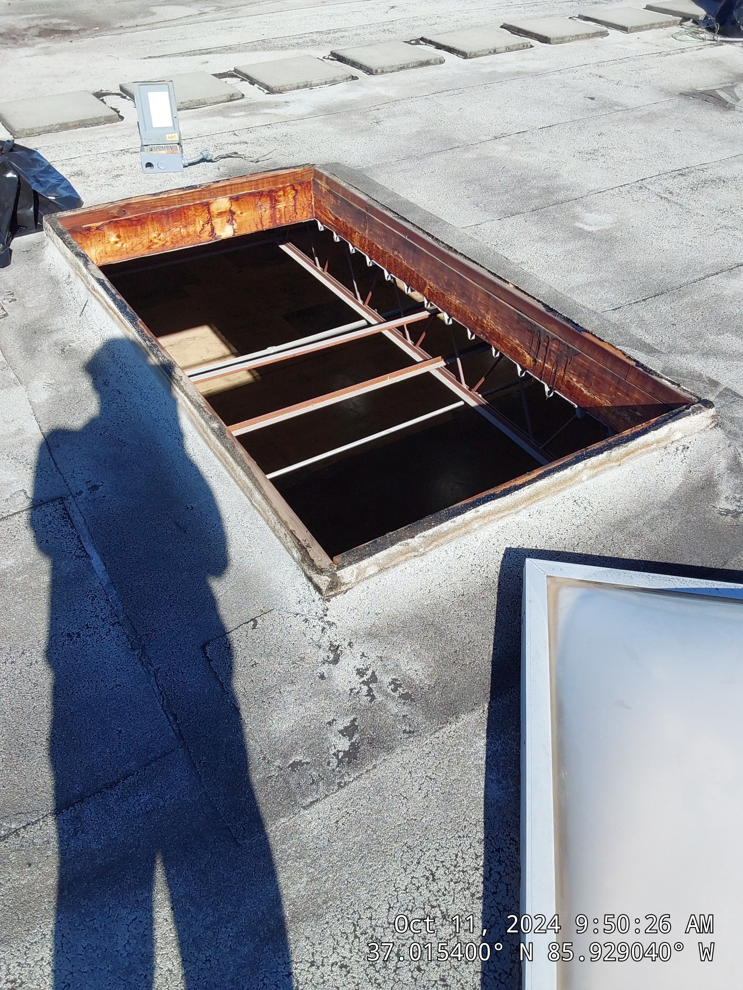 Commercial Skylight Repair using TPO Roofing by Kentucky Commercial Roofing