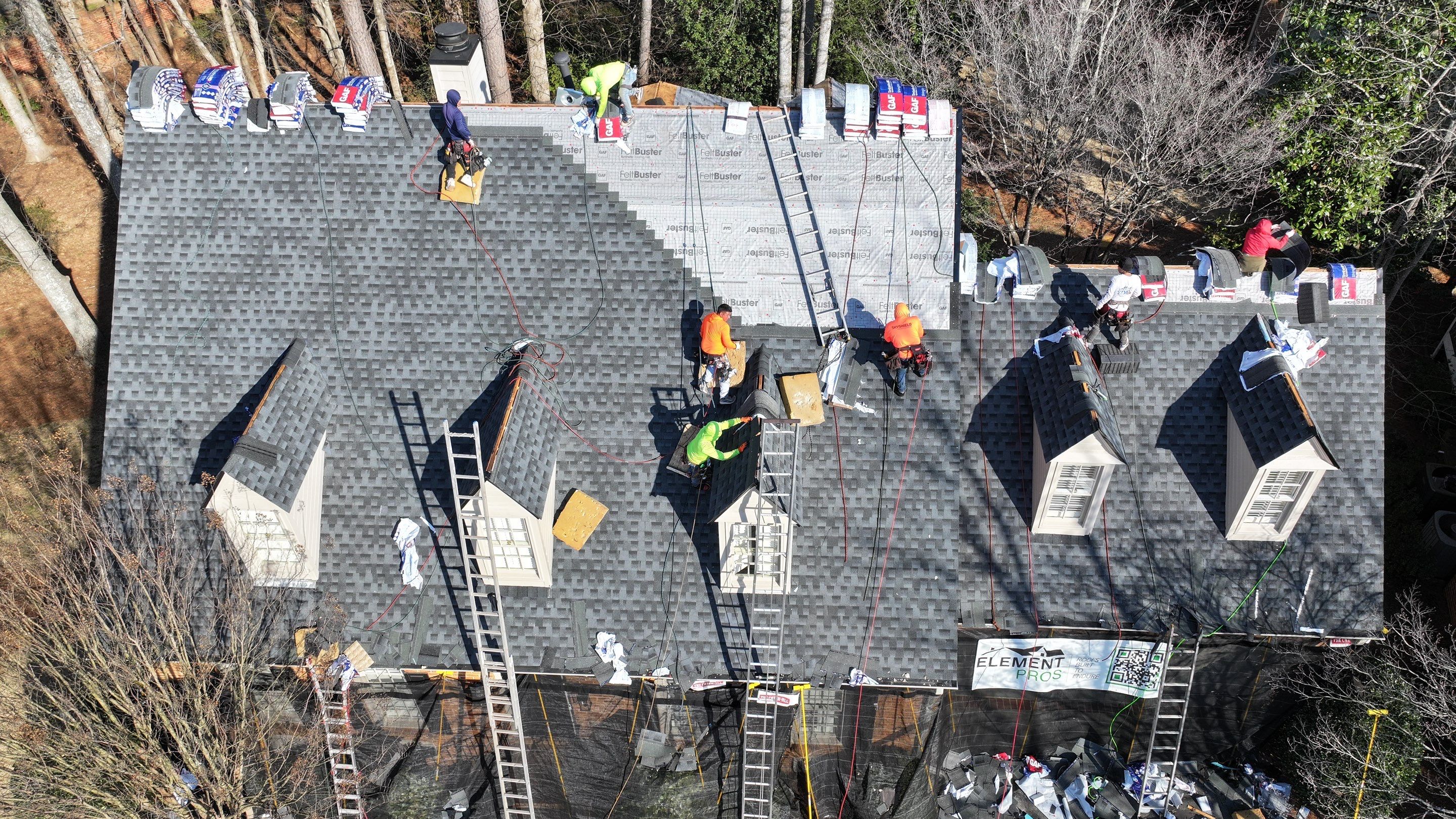 GAF Timberline HDZ in Charcoal by Element Pros Roofing, LLC