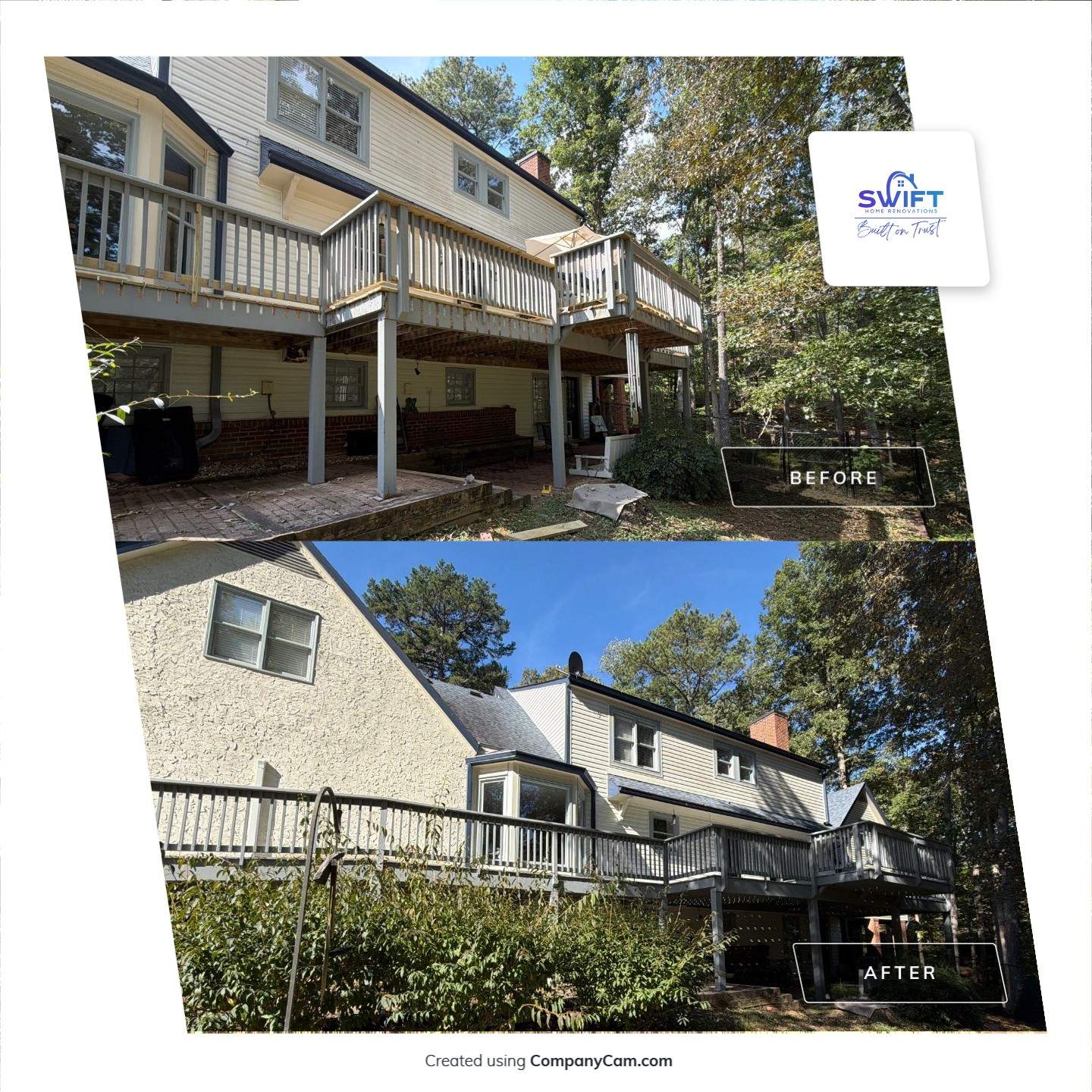 Multi-Level Deck Restoration and Staining Project in Canton, Georgia by Swift Home Renovations 