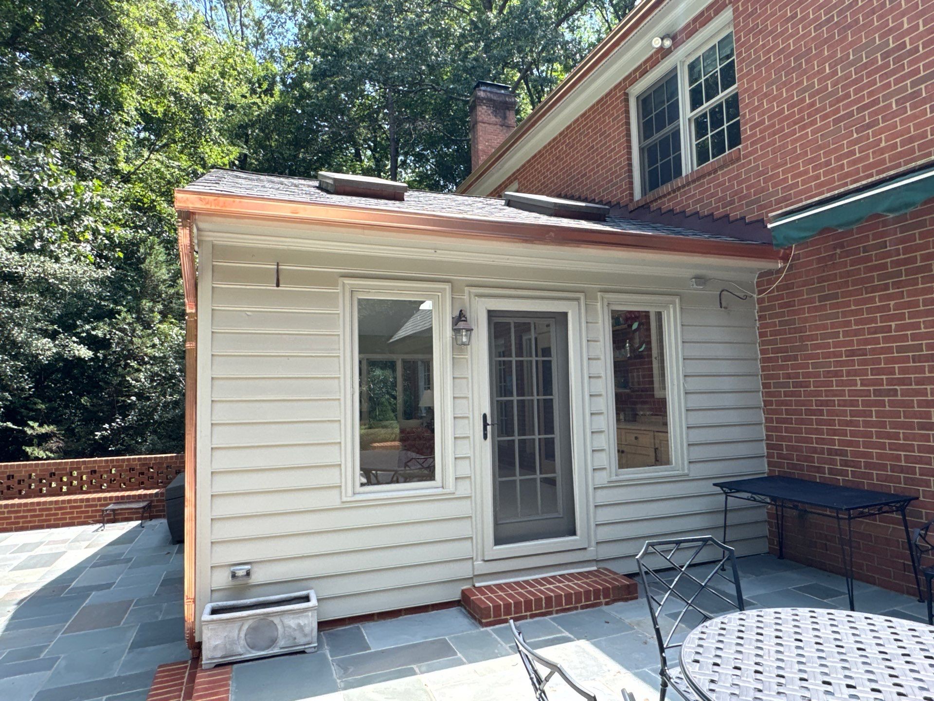 Premium Copper Gutter Replacement and Roof Wash in Midlothian by Cade Construction