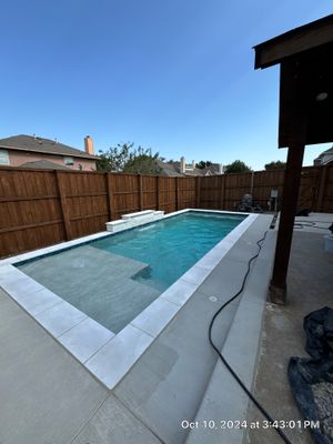 Modern Geometric Pool with Pergola