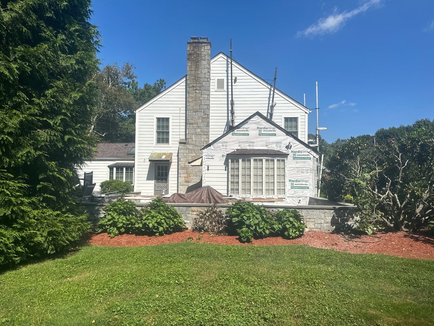 Siding Installation using Hardie Plank Artic white by A Plus Exterior