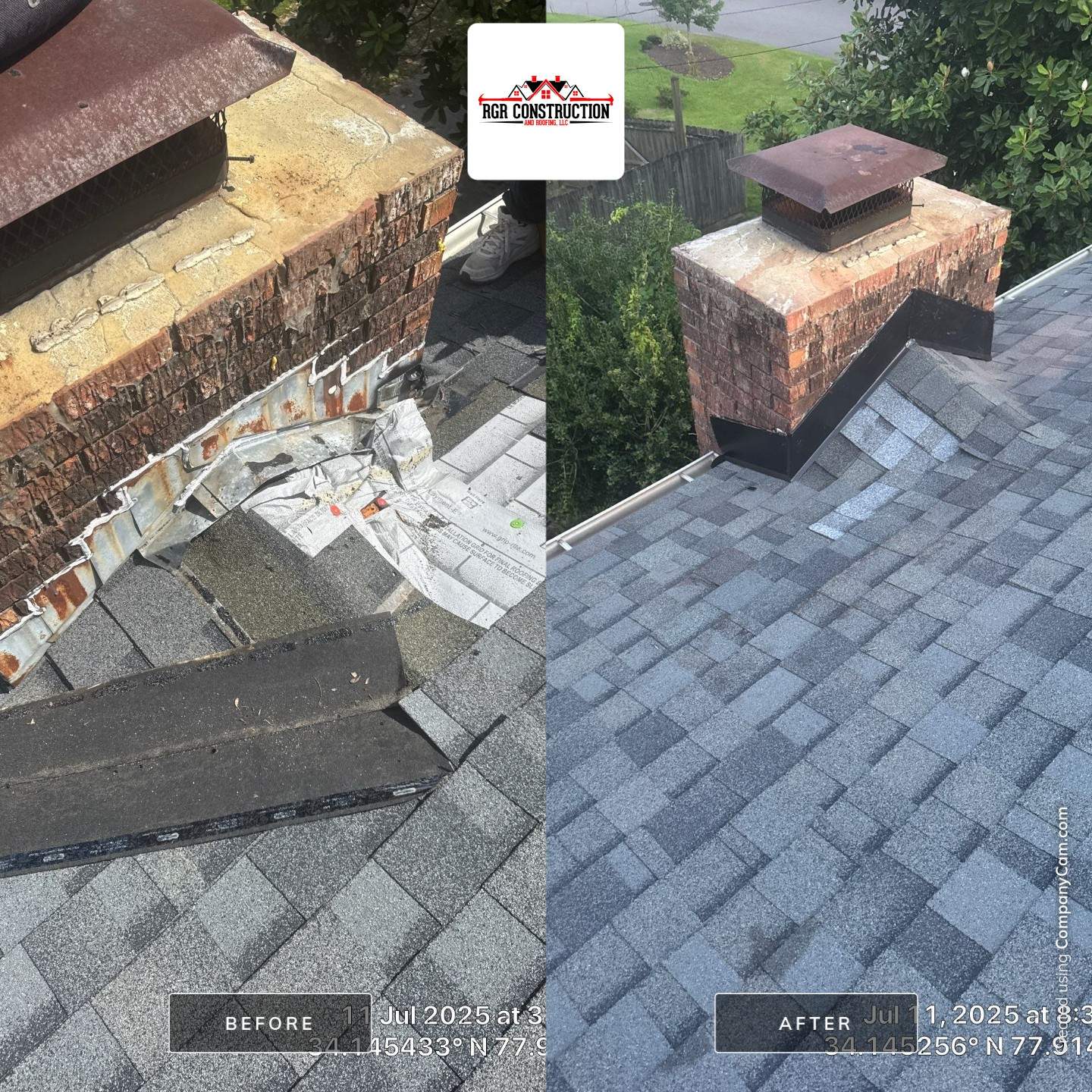 Chimney Repair in Wilmington NC by RGR Construction and Roofing, LLC