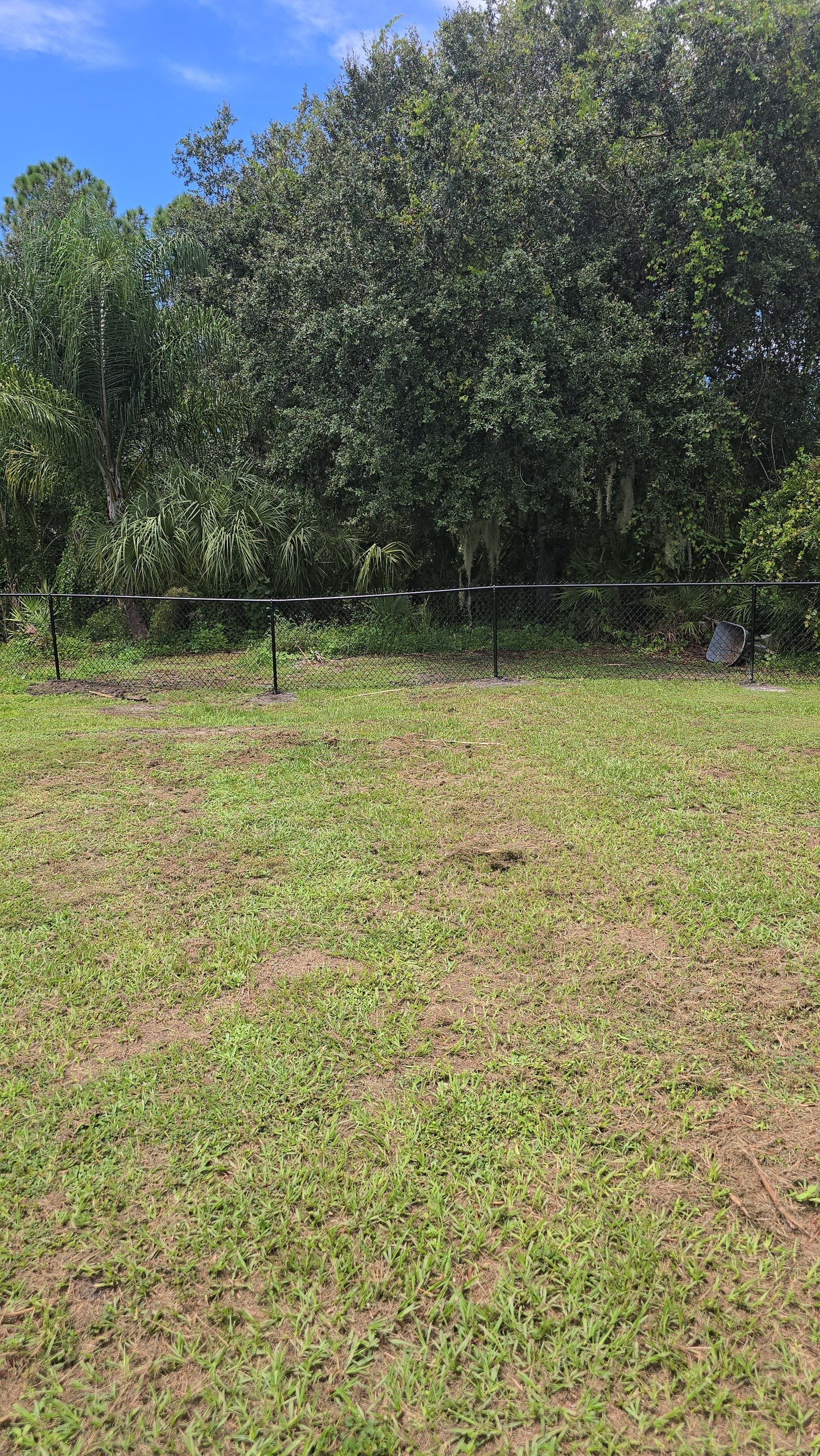 Black Chain Link Perimeter Fencing for North Port Residential Property by True Fence LLC