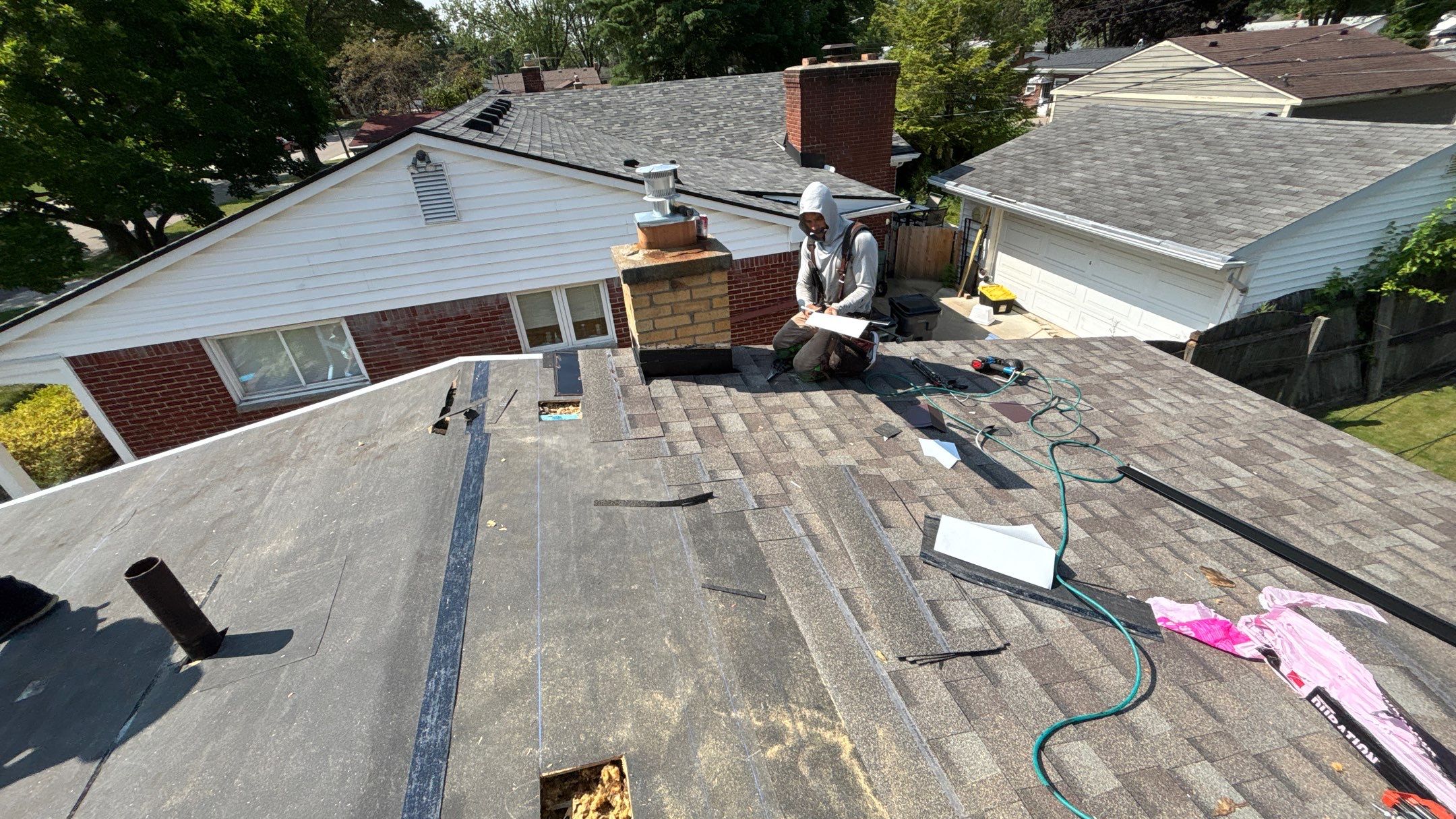 Roof Replacement using Owens Corning Driftwood by 180 Contractors
