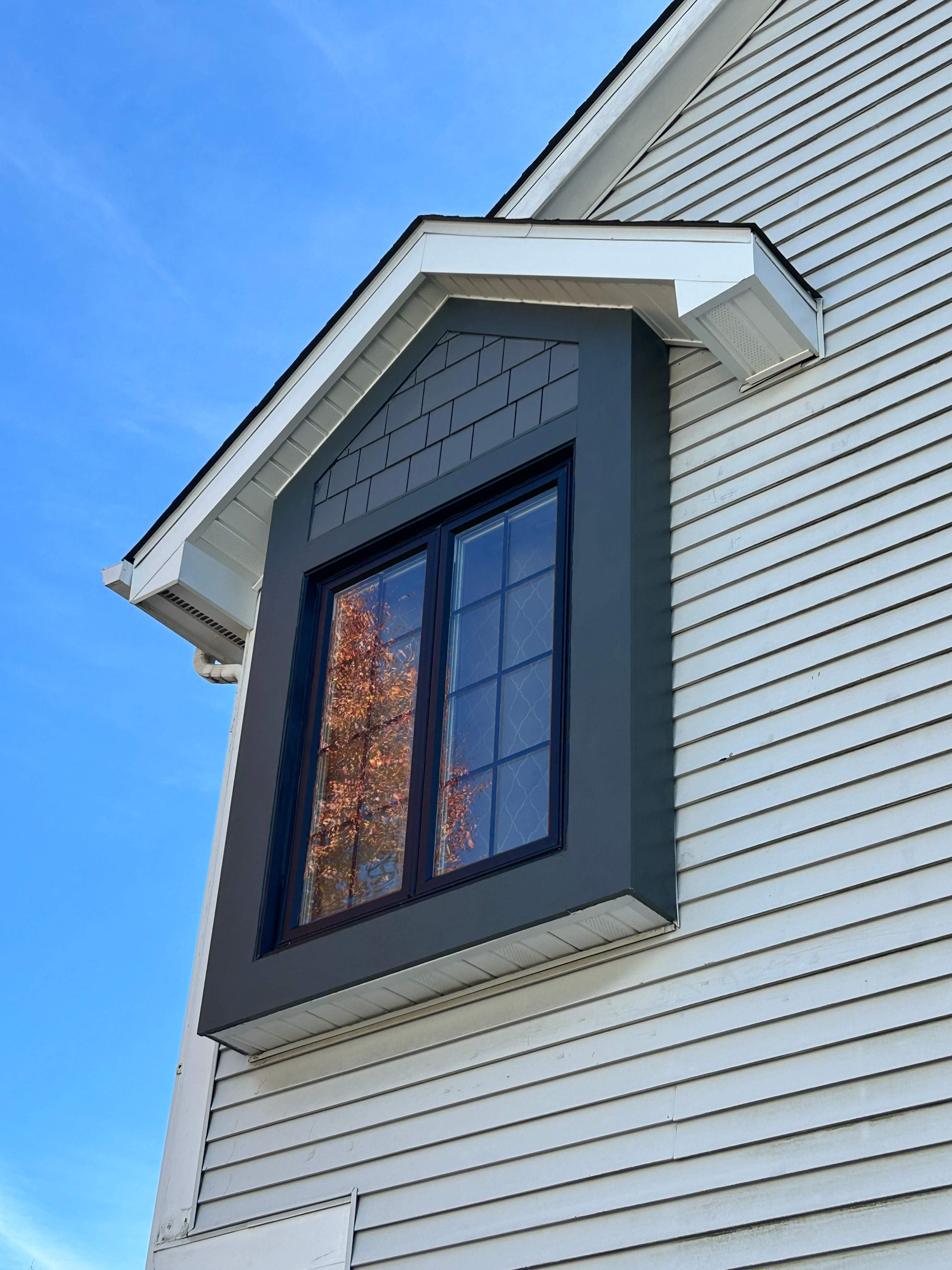 Home Siding Renovation in James Hardie with Iron Gray and Night Gray at Cranberry Township by Ideal Siding Pittsburgh