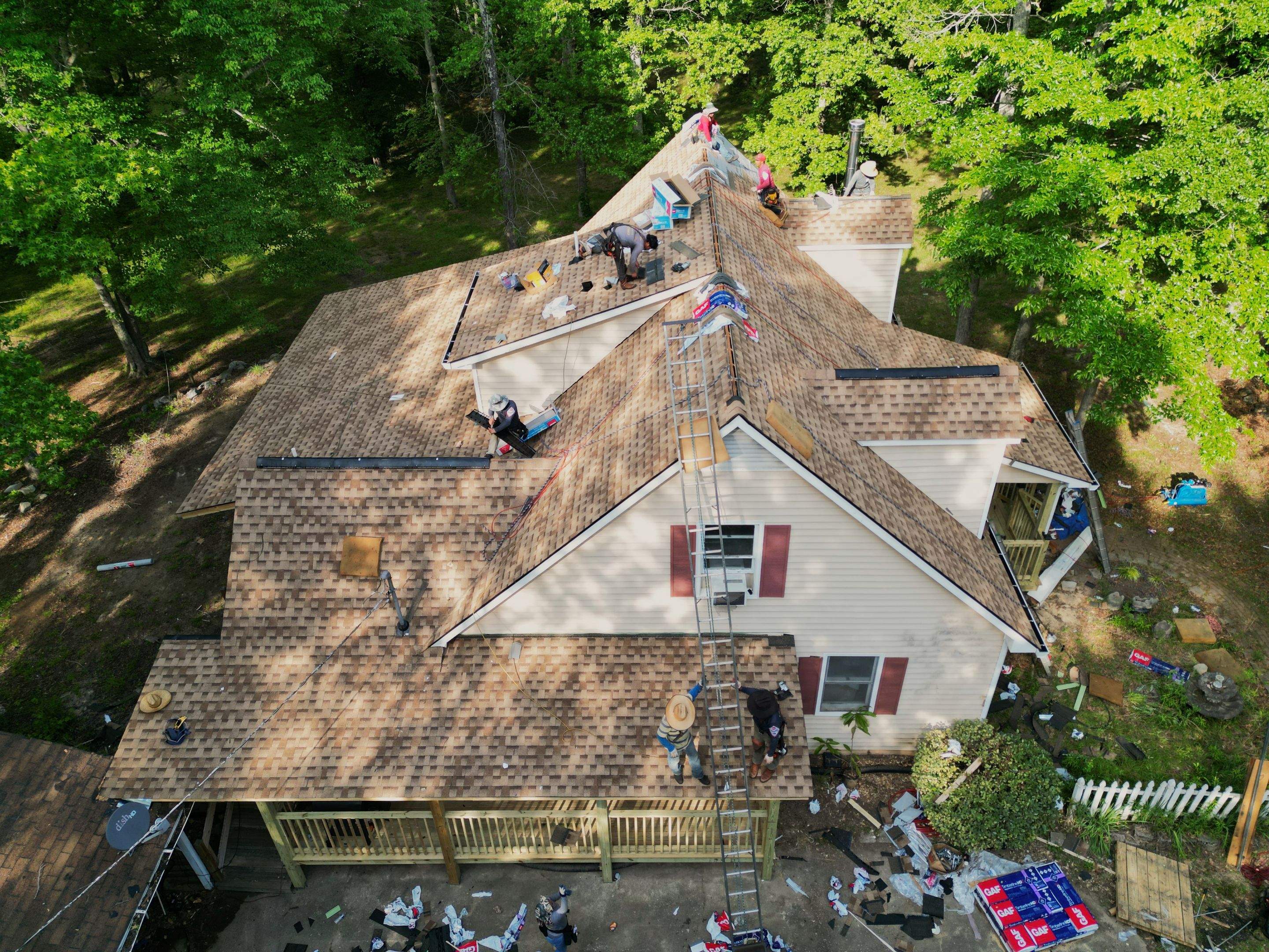 Roof Replacement and cover porch  by Deerfield Roofing LLC