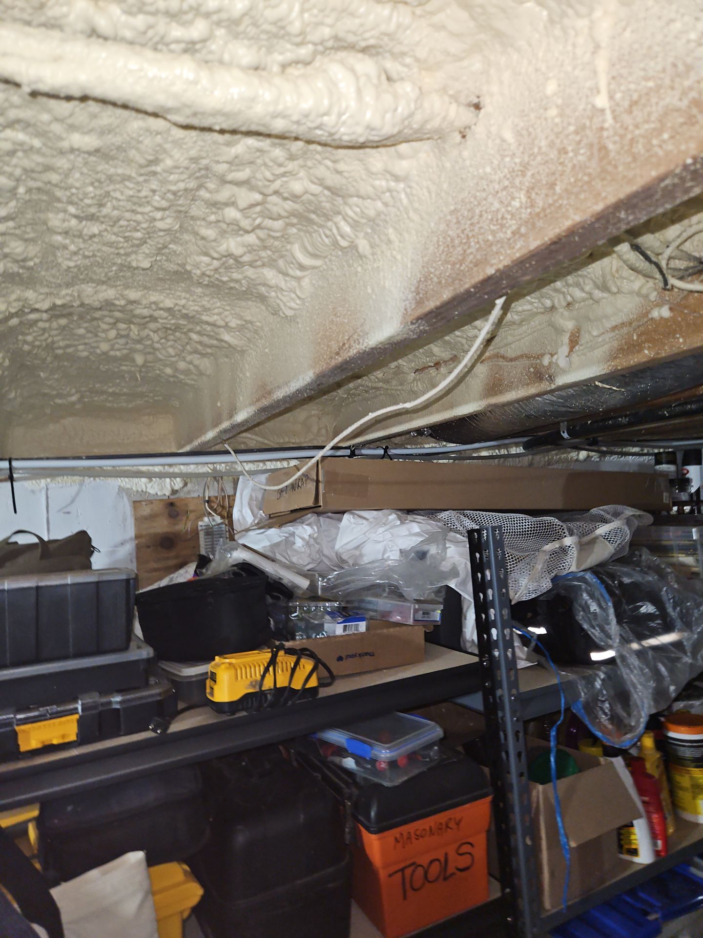 Attic Insulation using open cell spray foam by NYS Foam & Energy