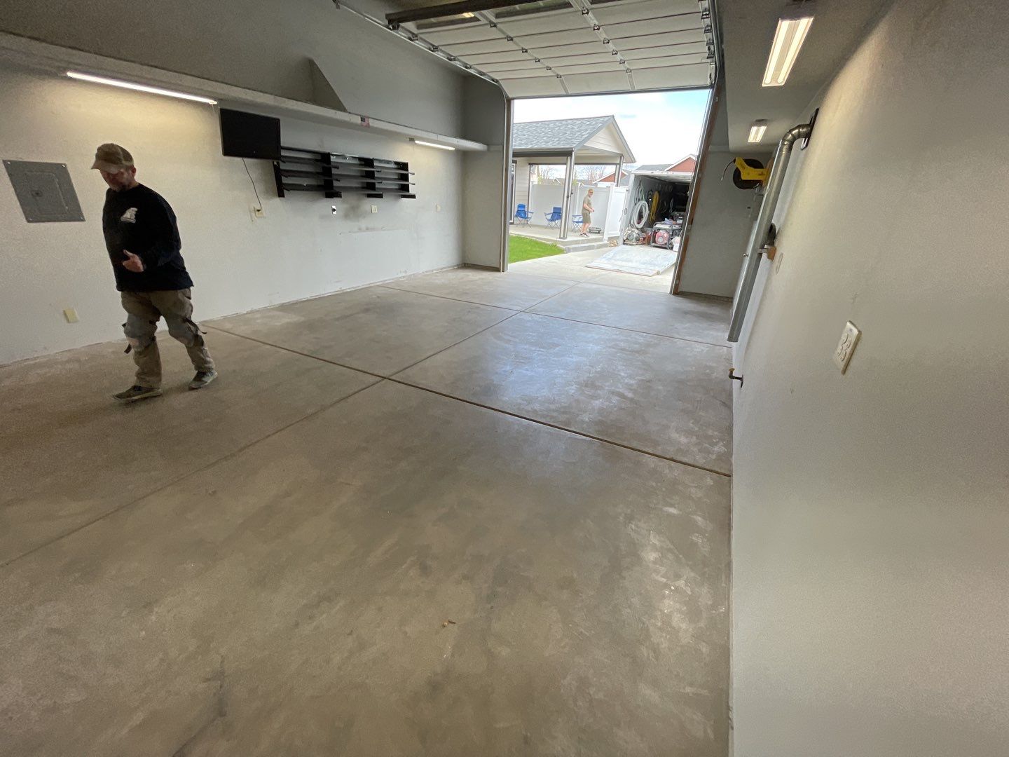 Garage Transformation using Slate Stone by Croc Coatings, LLC