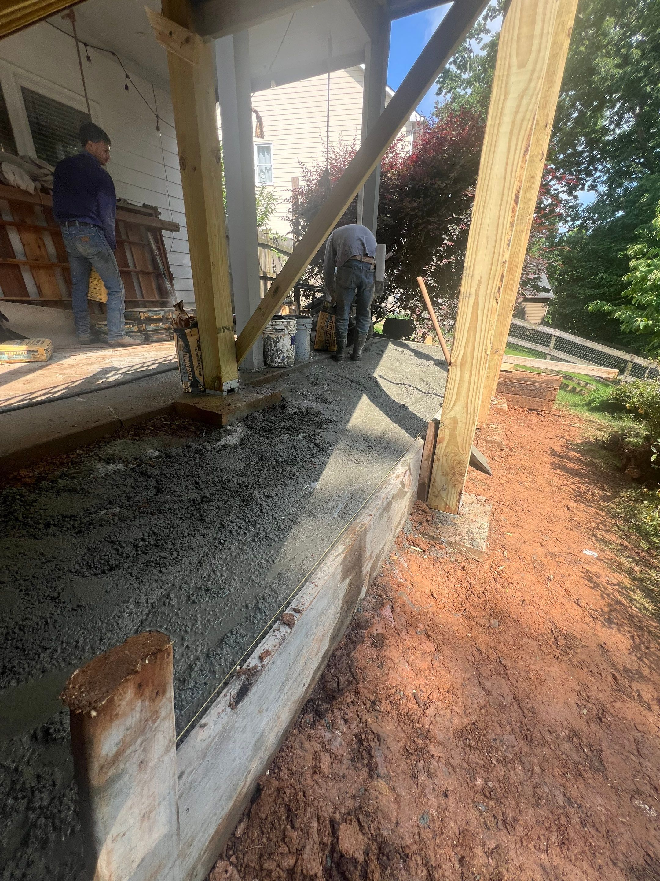 Elevated Composite Deck and Concrete Landing Installation in Kennesaw by Swift Home Renovations