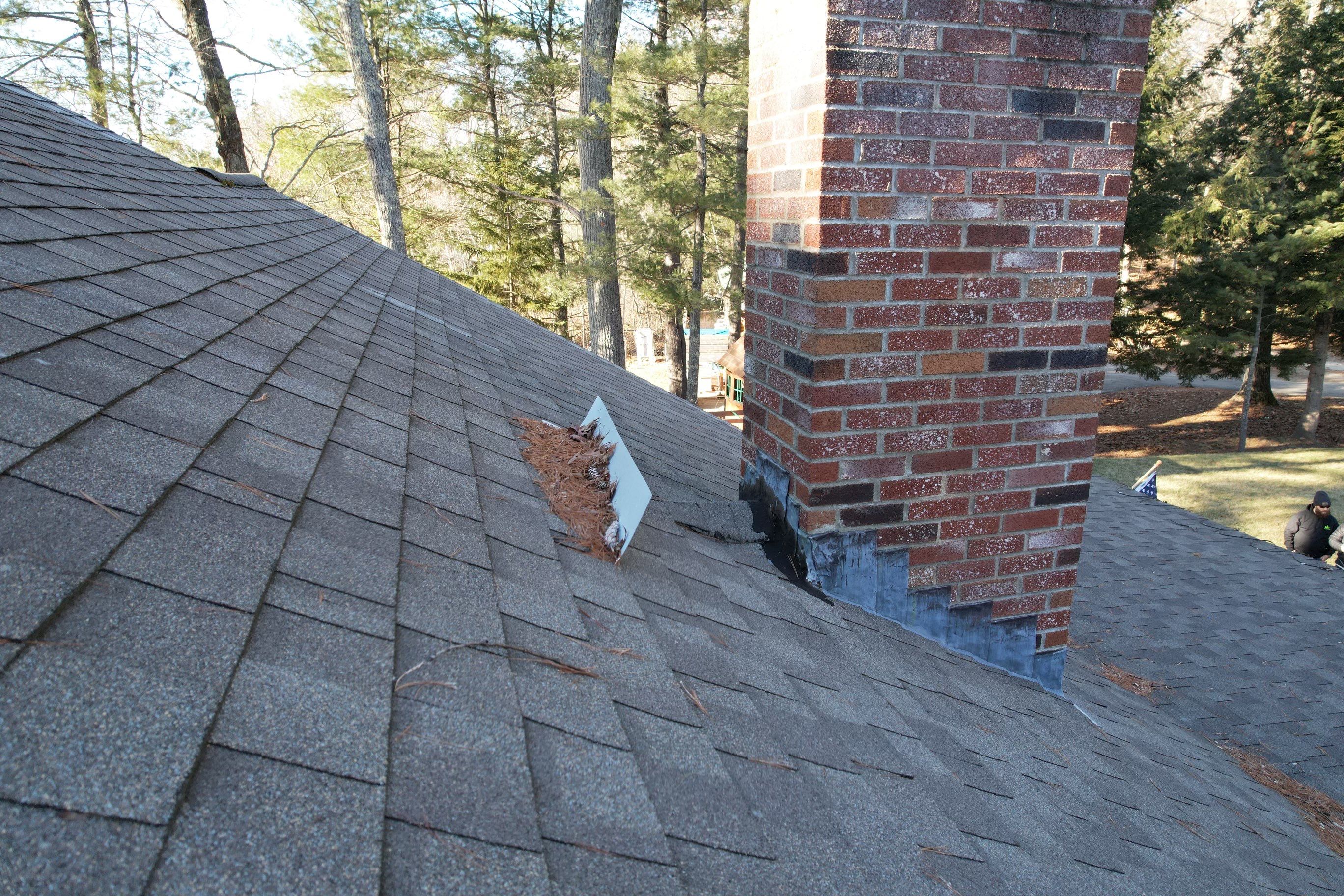 Failing Chimney? Not anymore!! by Tall pine roofing