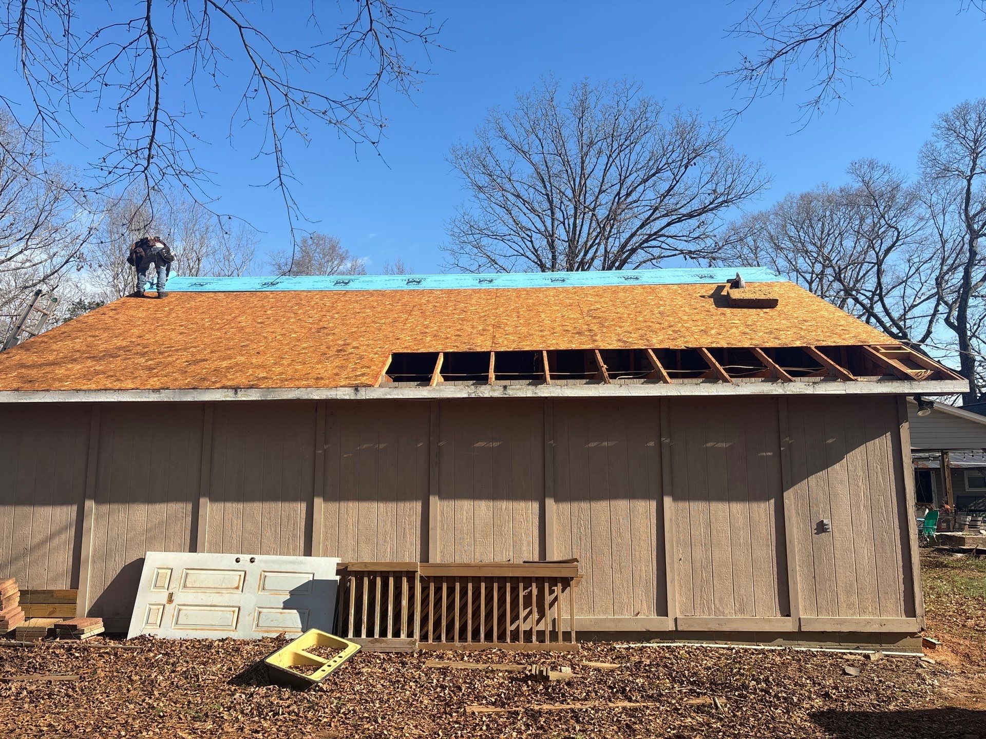 Landmark Asphalt Shingle Roof Replacement and Decking Repair in Belton by Roofers LLC