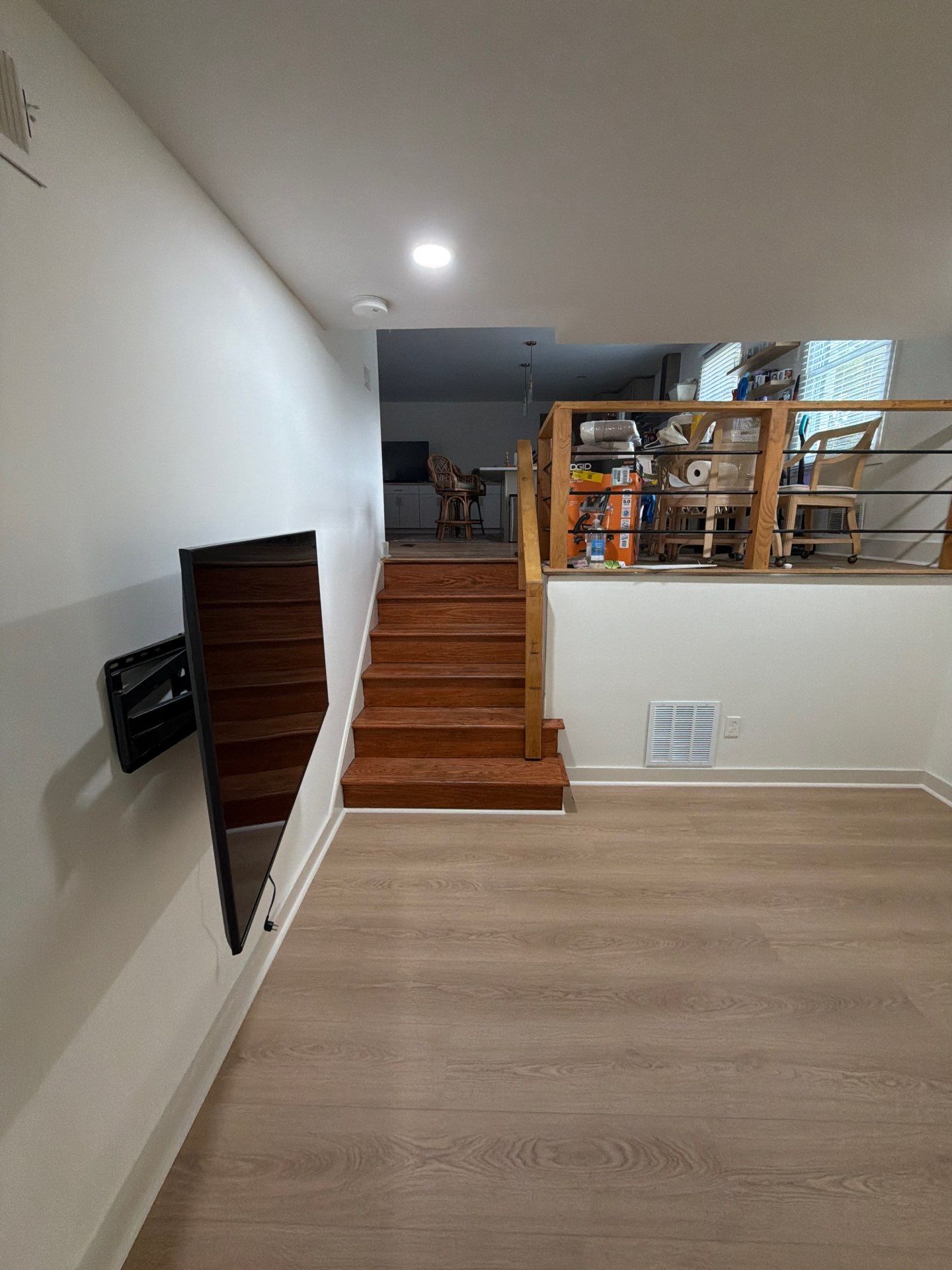 Light Wood-Look Plank Flooring Installation in Decatur by Swift Home Renovations