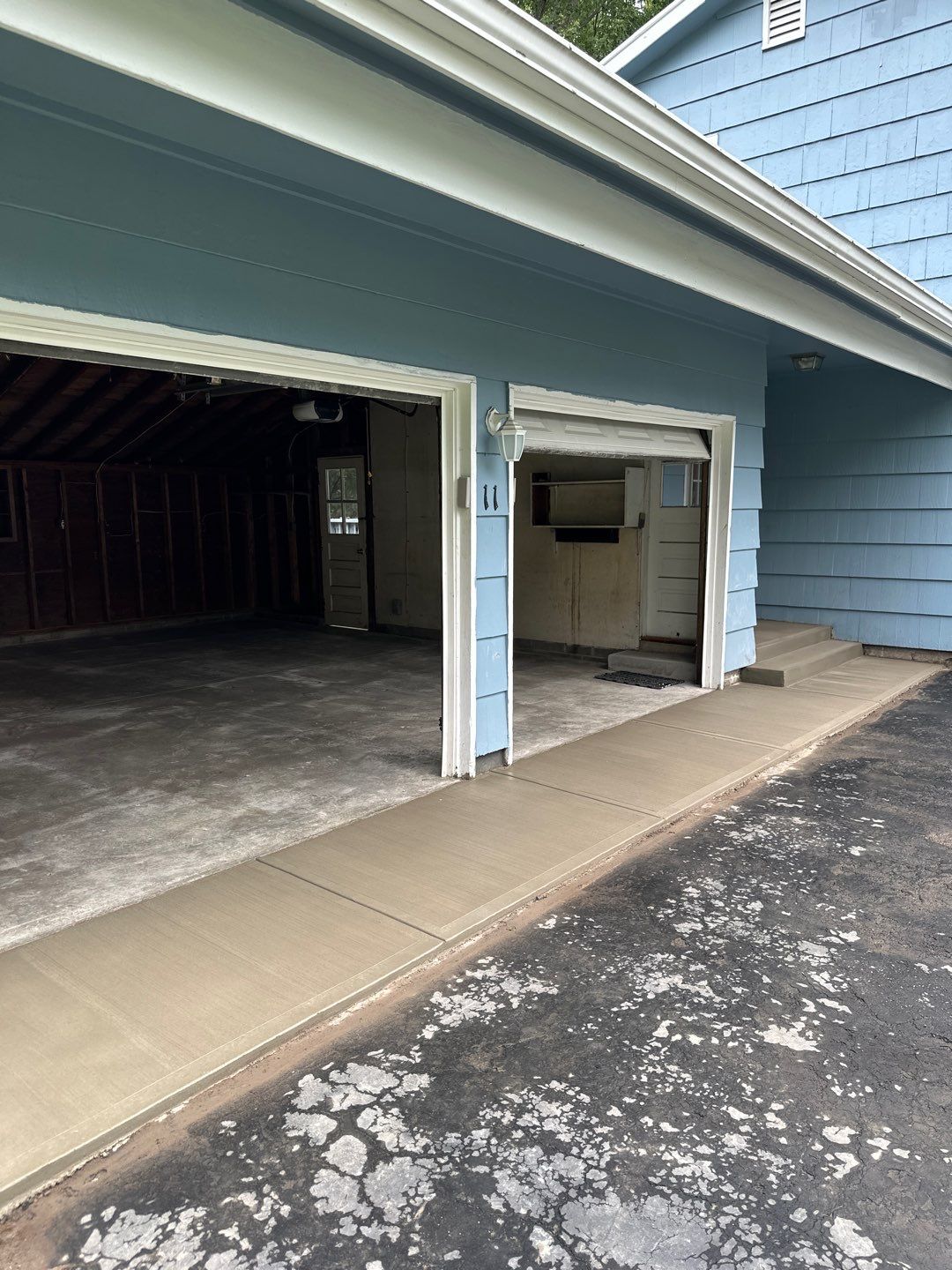 Concrete garage floor replacement  by NG Masonry & Construction LLC