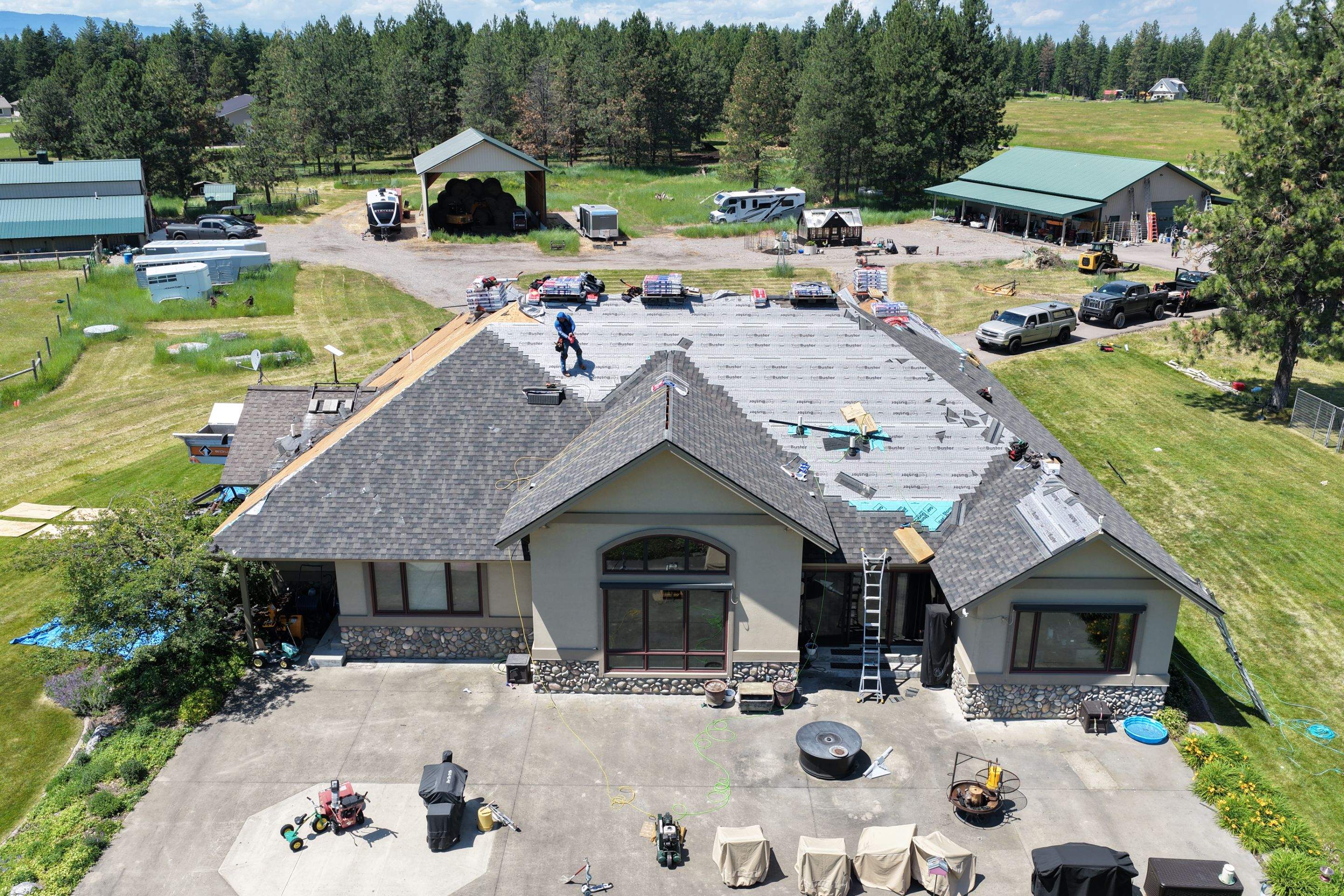 Roof Replacement using GAF Timberline HDZ - Midnight Mesa  by Montana Roofing Solutions
