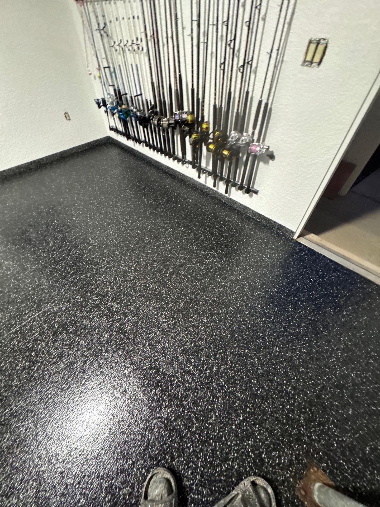 Carbon Flake Garage Floor Coating by Performance Floors & Coating