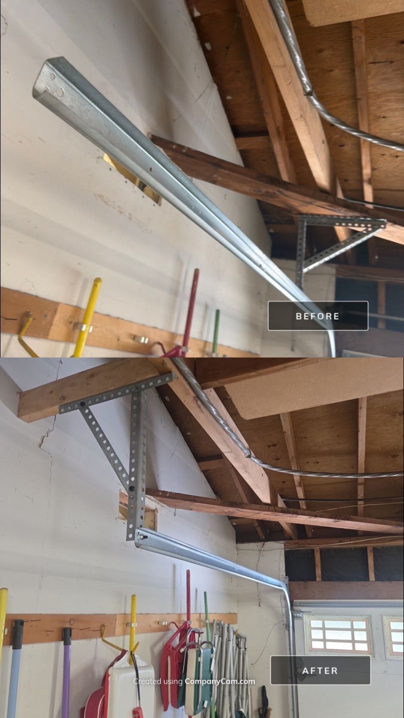 Single spring replacement and track reset and alignment in Danville, CA by Valiant Garage Door