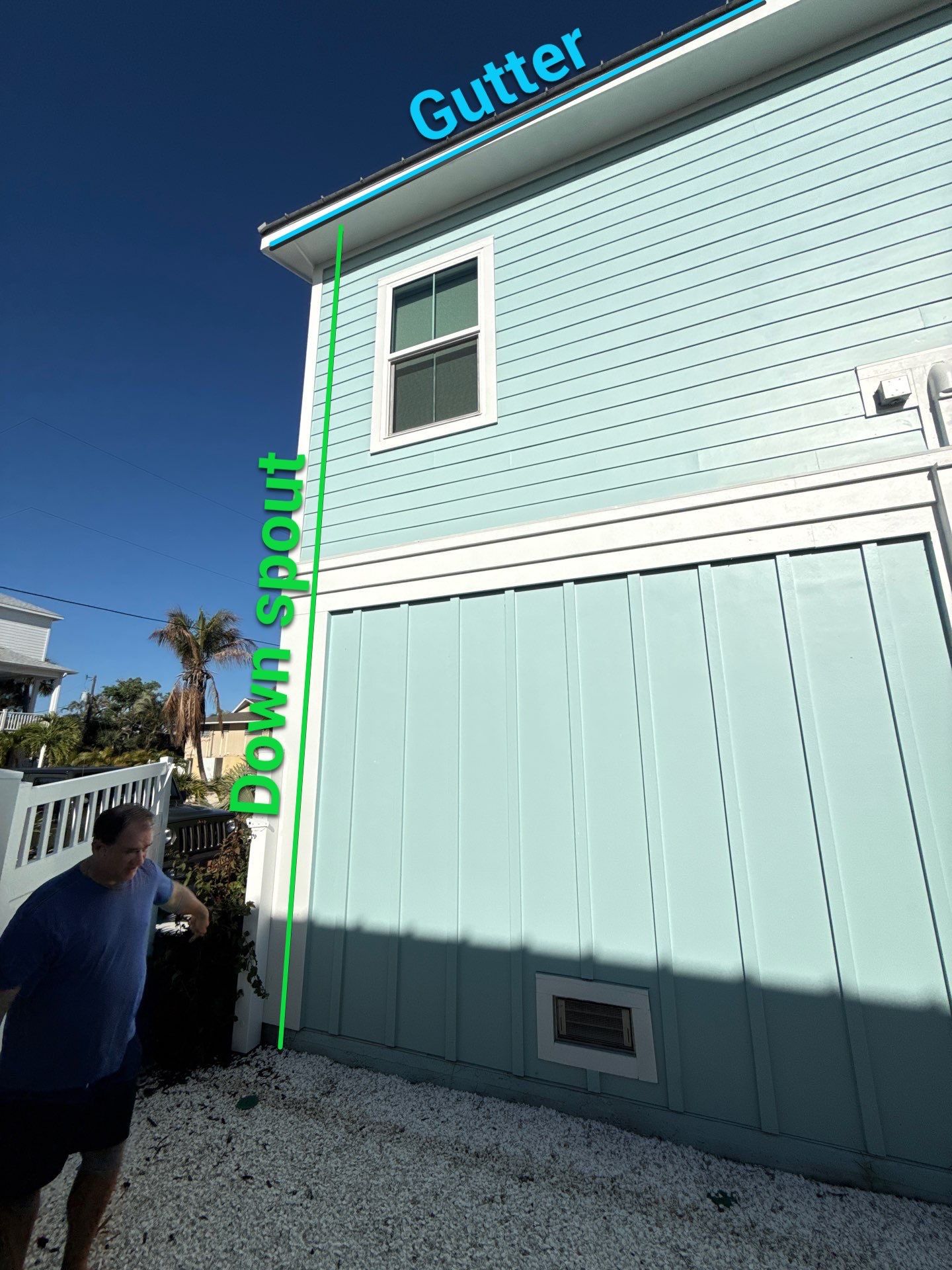 New White Seamless Gutters Installation and Downspouts, Reseal Gutters in Fort Myers Beach, FL  by Gutter Professors