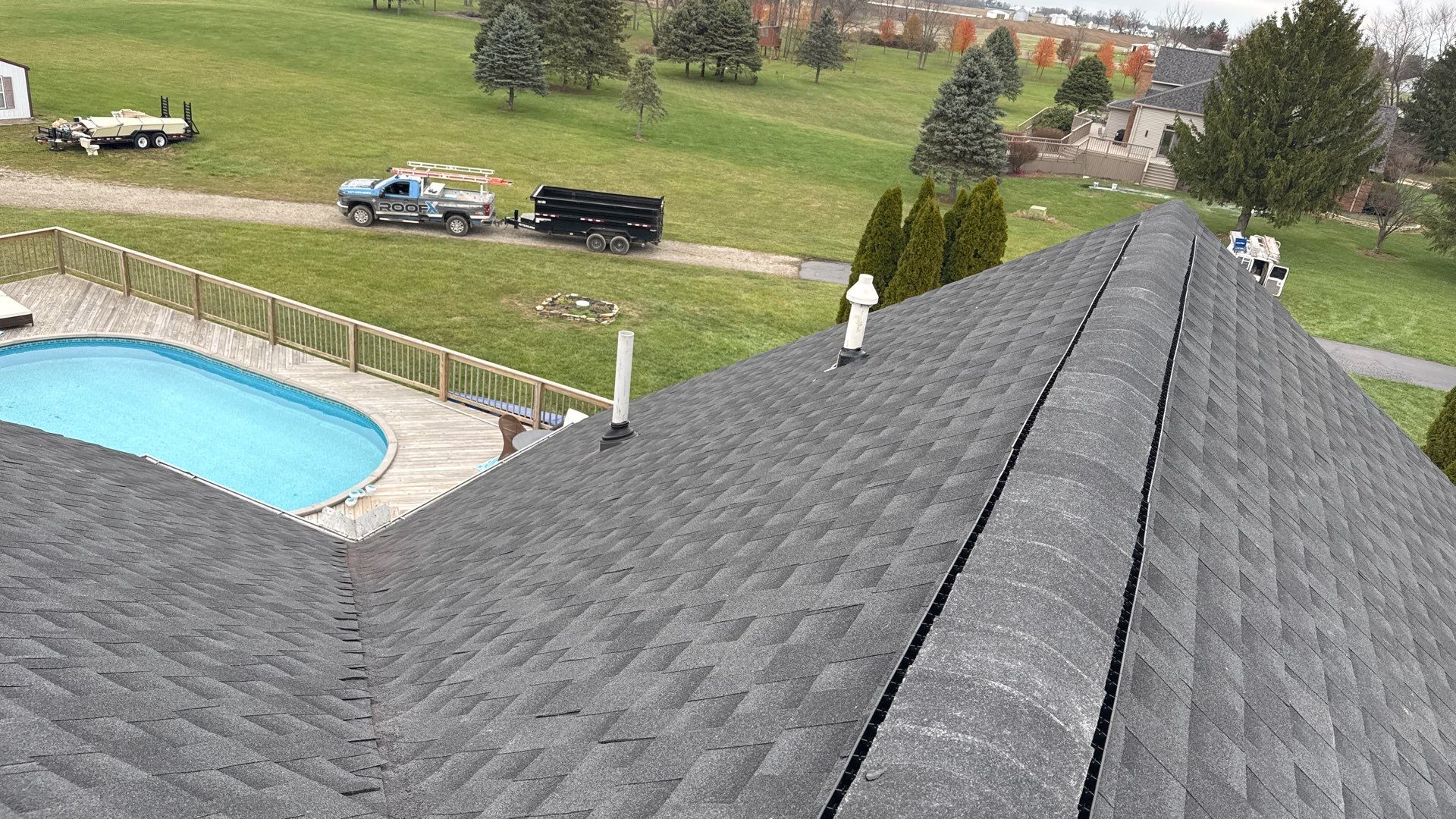 Residential Roofing Installation using Timberline HDZ Shingles - Charcoal by RoofX 