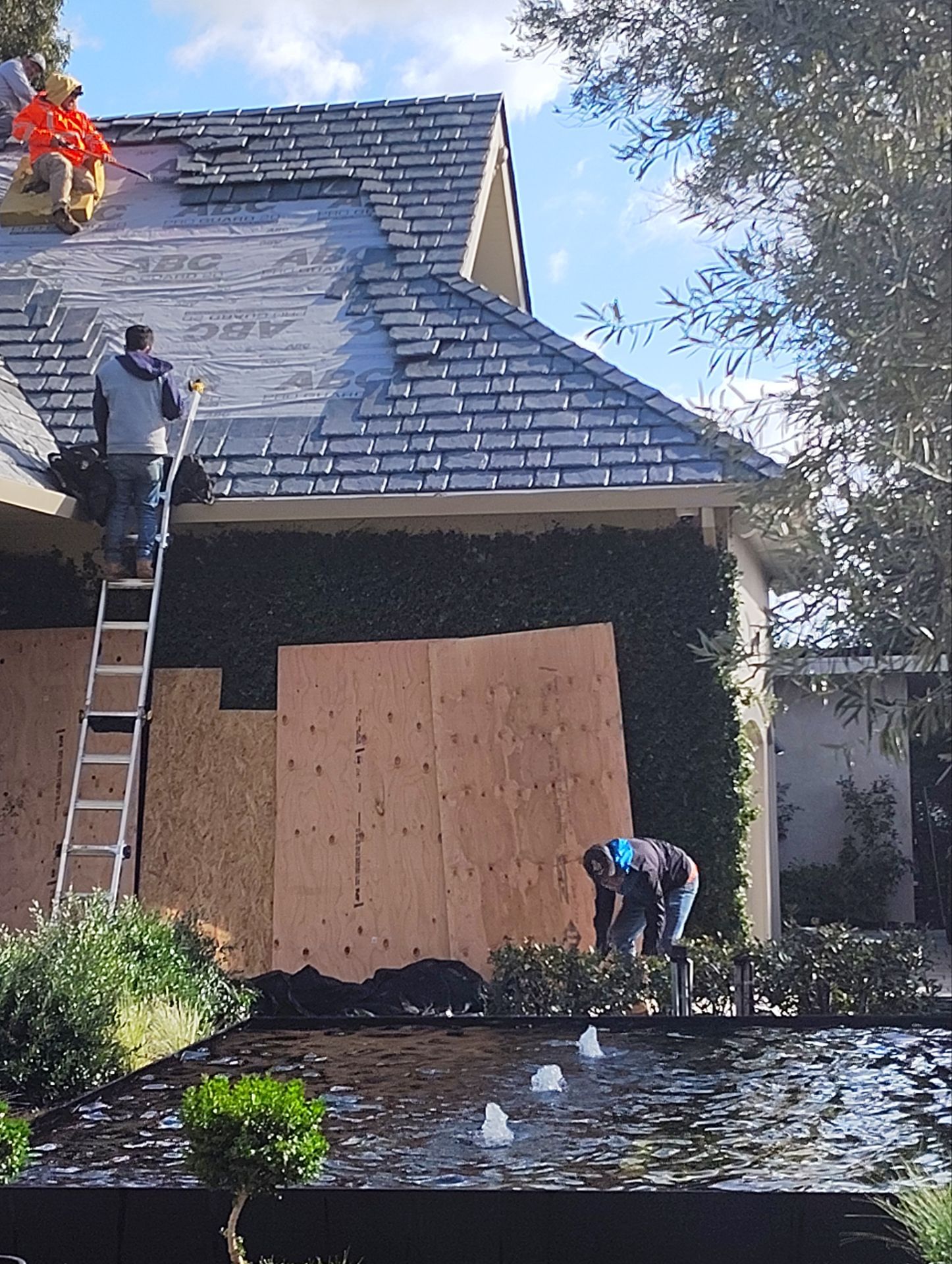Residential Roofing Installation using Slate by Acker Roofing