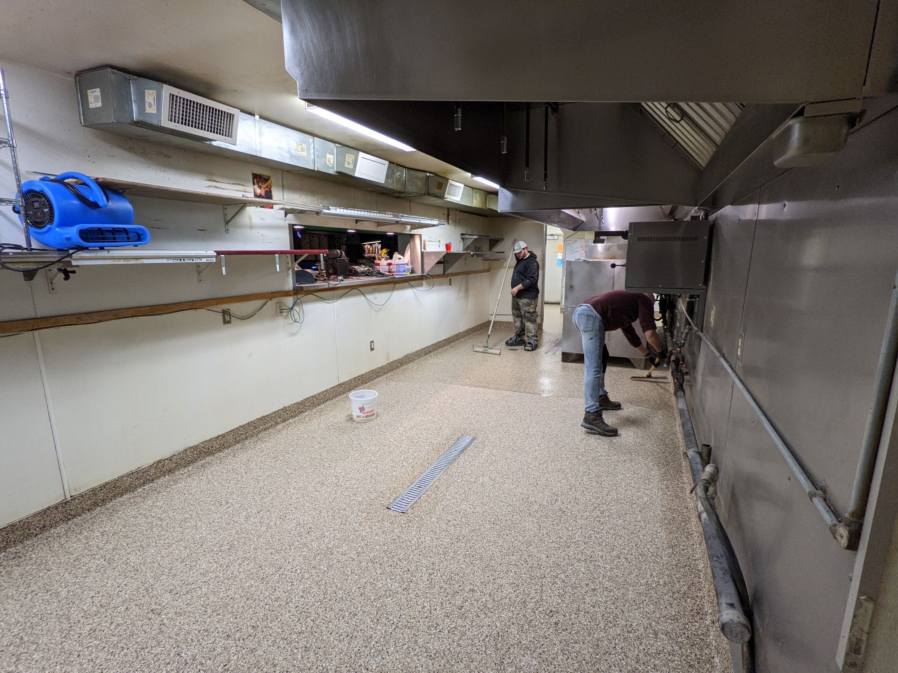 Commercial Floor Transformation using Penntek Evolution System by Croc Coatings, LLC