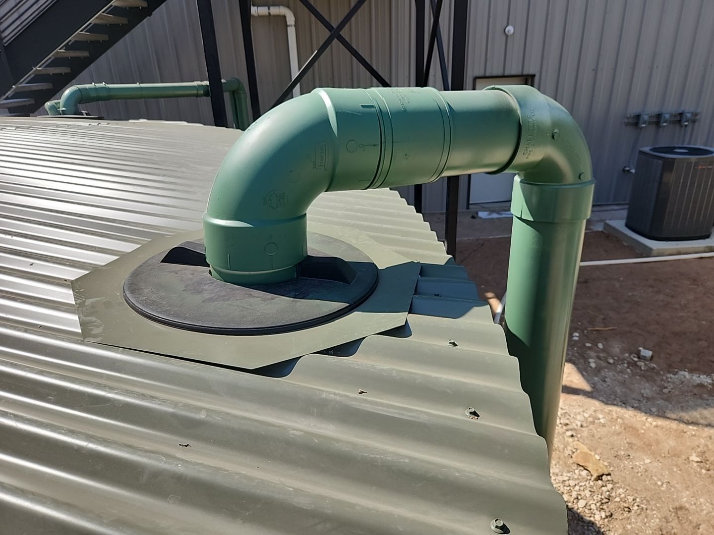 Commercial structure utilizing rainwater harvesting for all its water needs! by Hill Country Rain Water