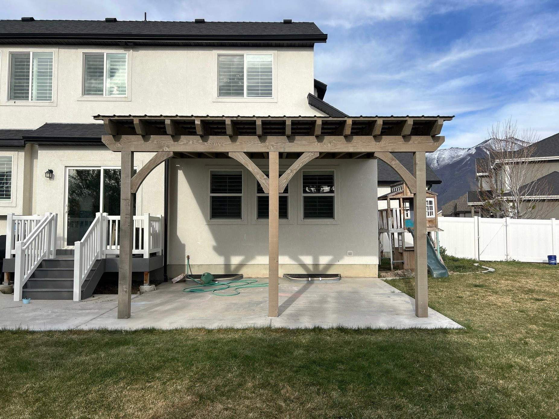 Metal Covered Pergola by SAGE Decks