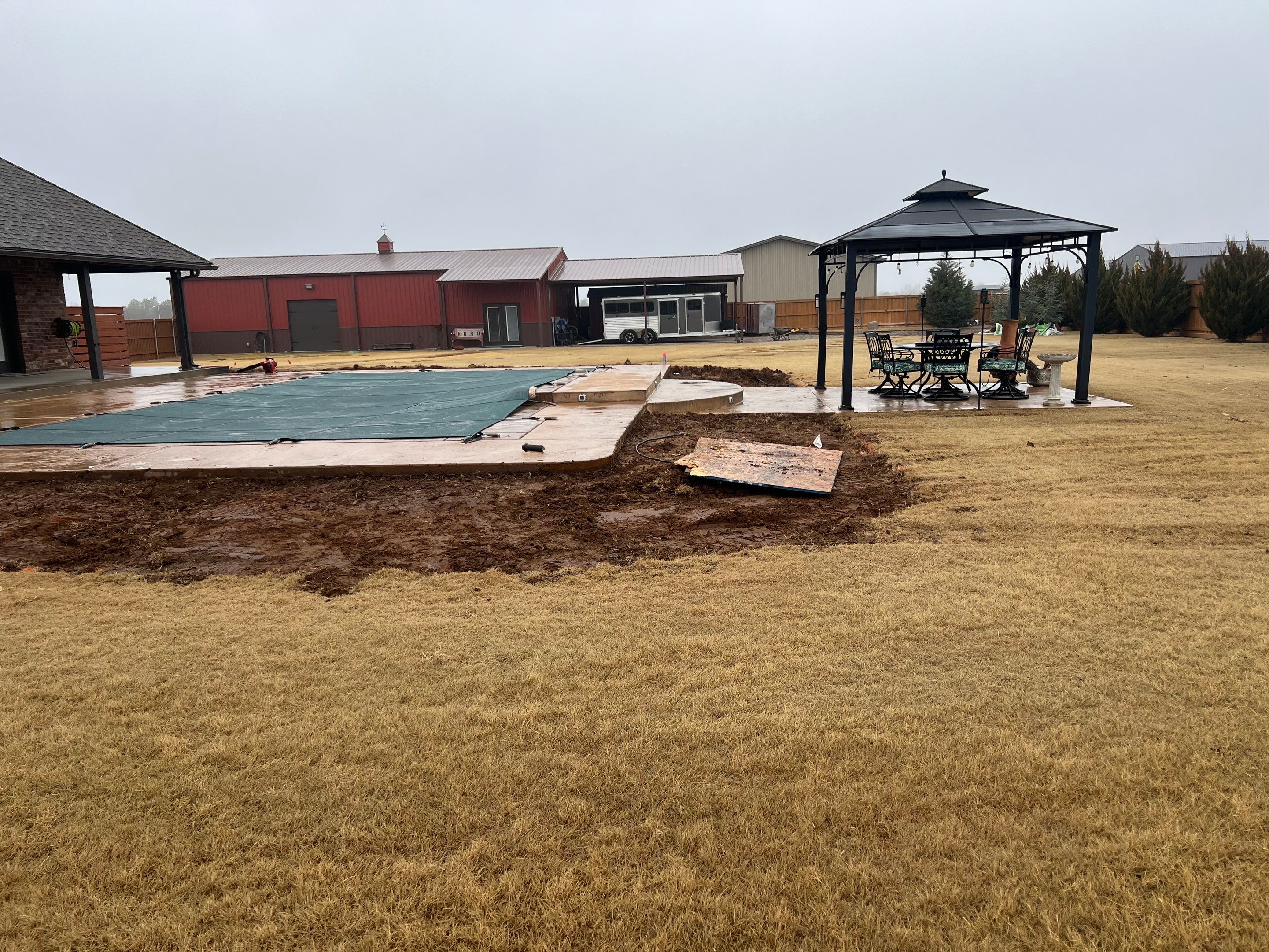 Landscape installation w/ irrigation and landscape lighting by Clays Services Inc